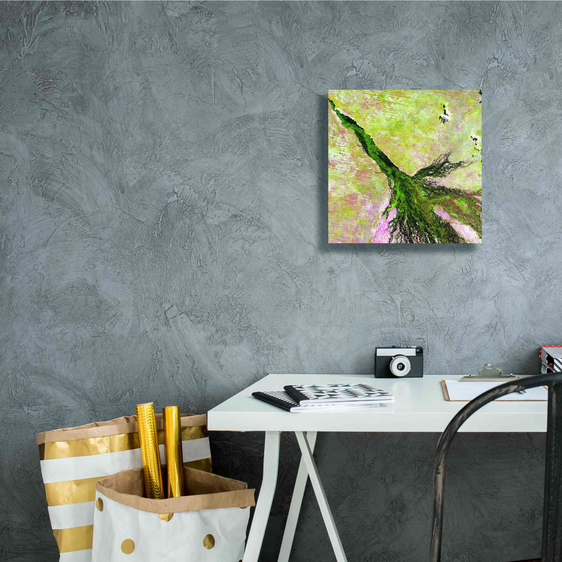 'Earth as Art: Okavango Delta,' Canvas Wall Art,12 x 12