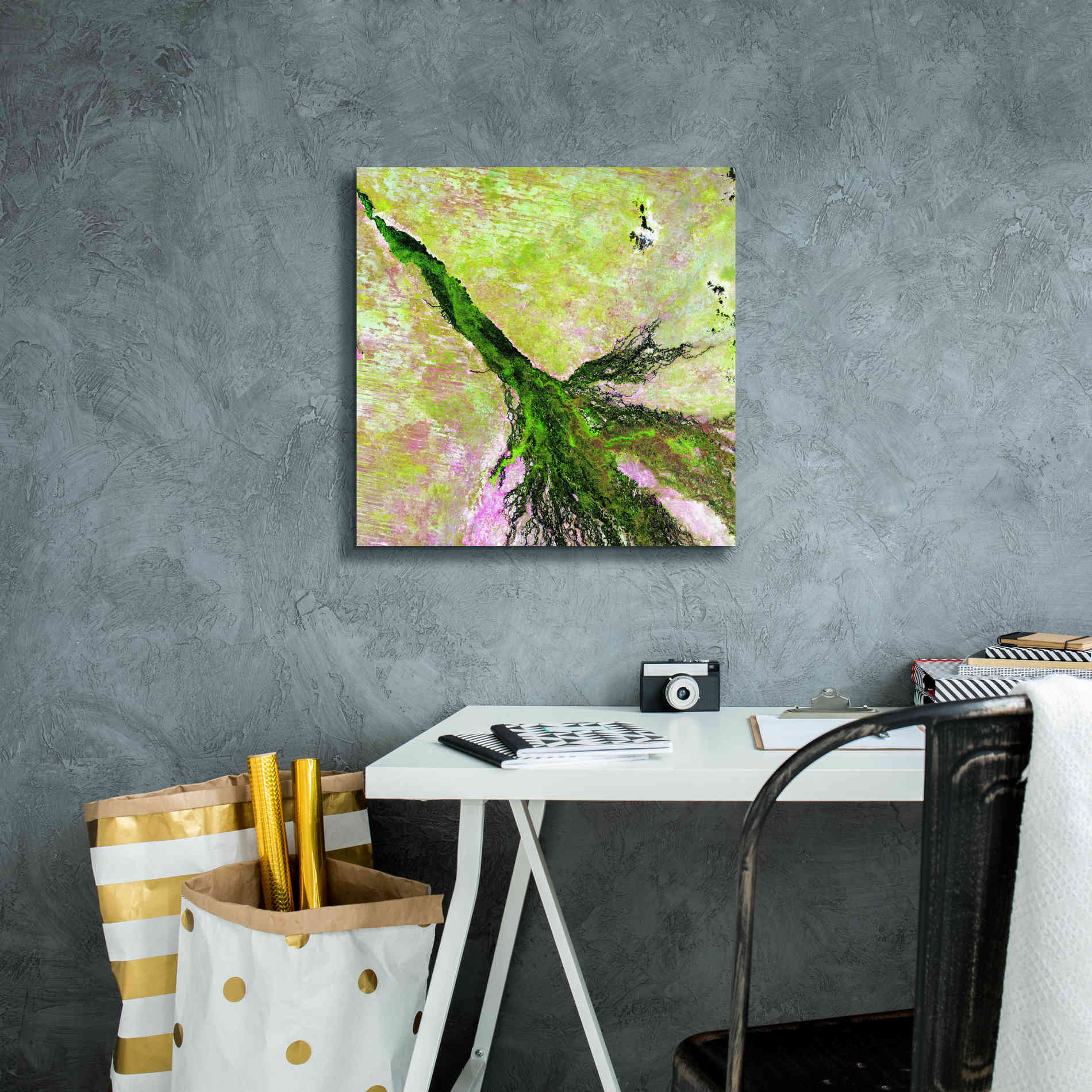 'Earth as Art: Okavango Delta,' Canvas Wall Art,18 x 18