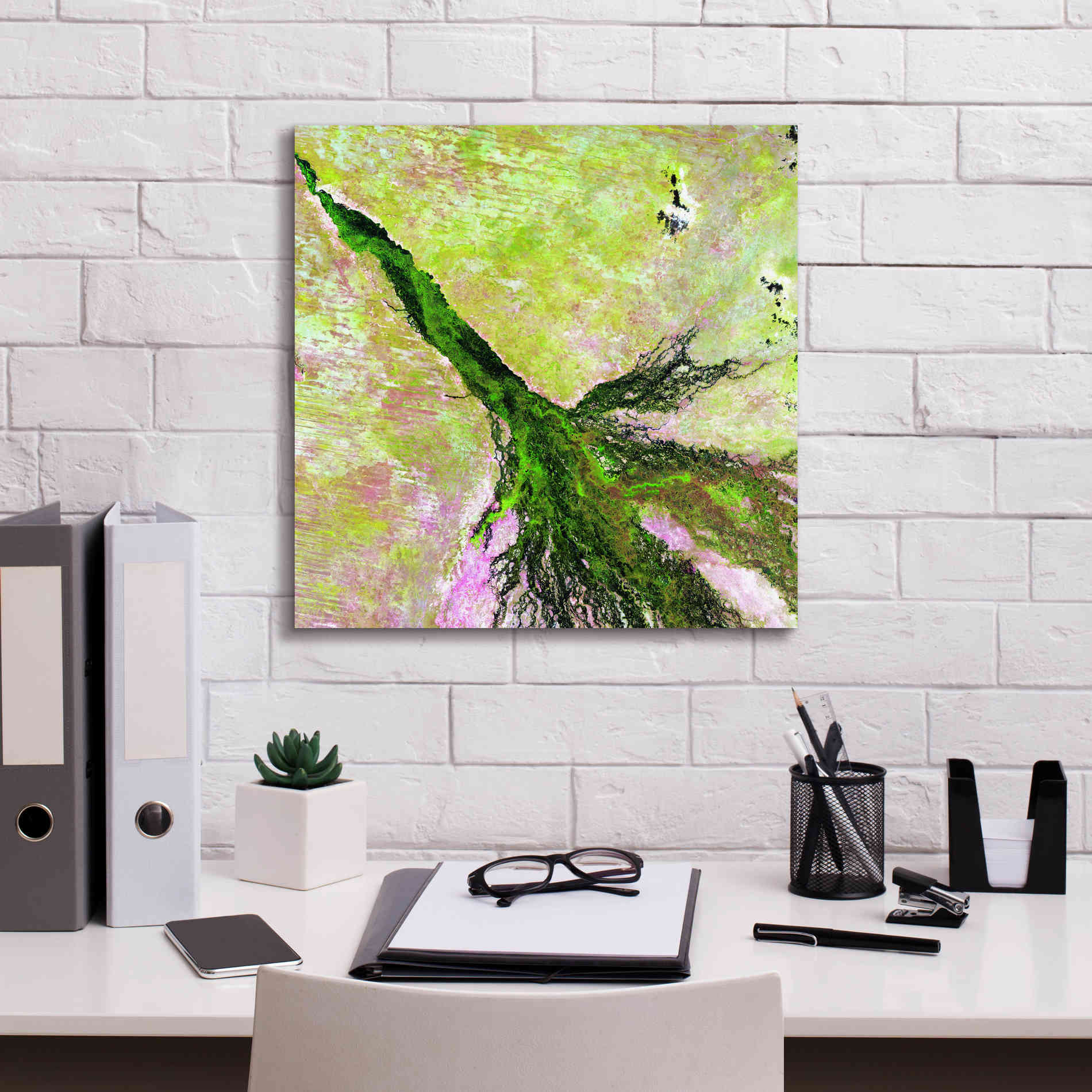 'Earth as Art: Okavango Delta,' Canvas Wall Art,18 x 18