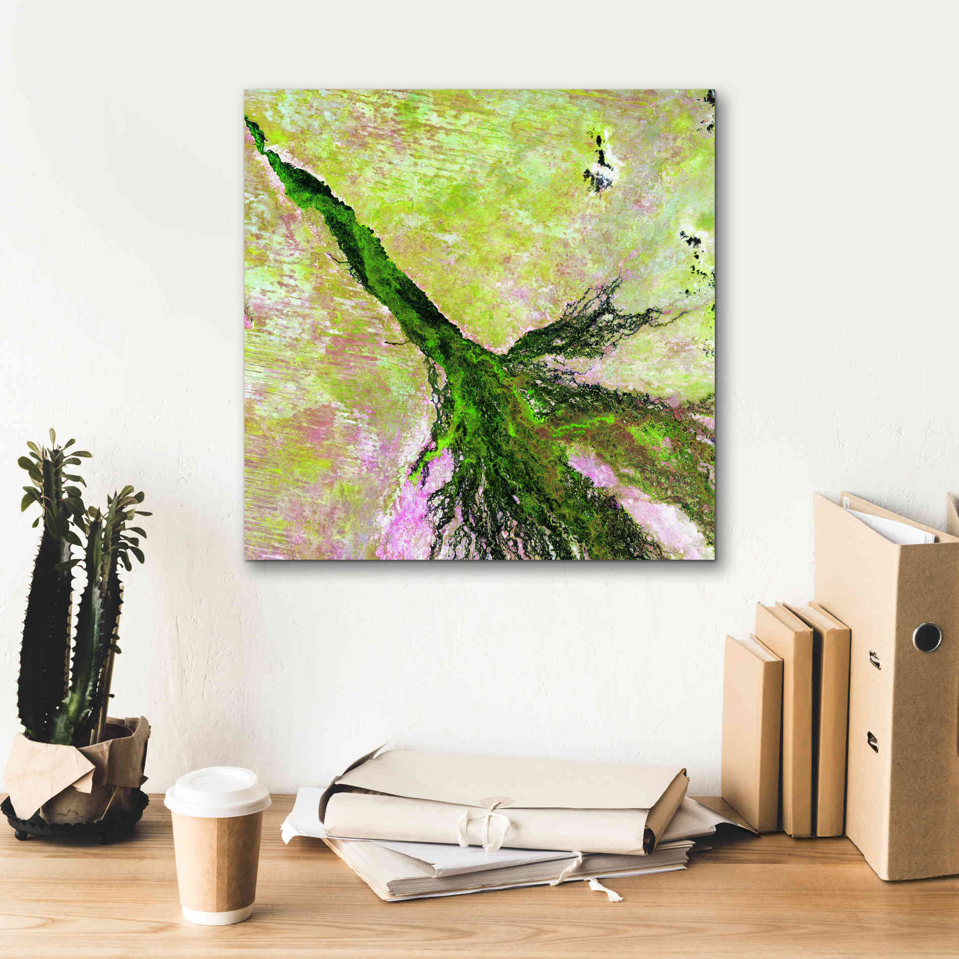 'Earth as Art: Okavango Delta,' Canvas Wall Art,18 x 18