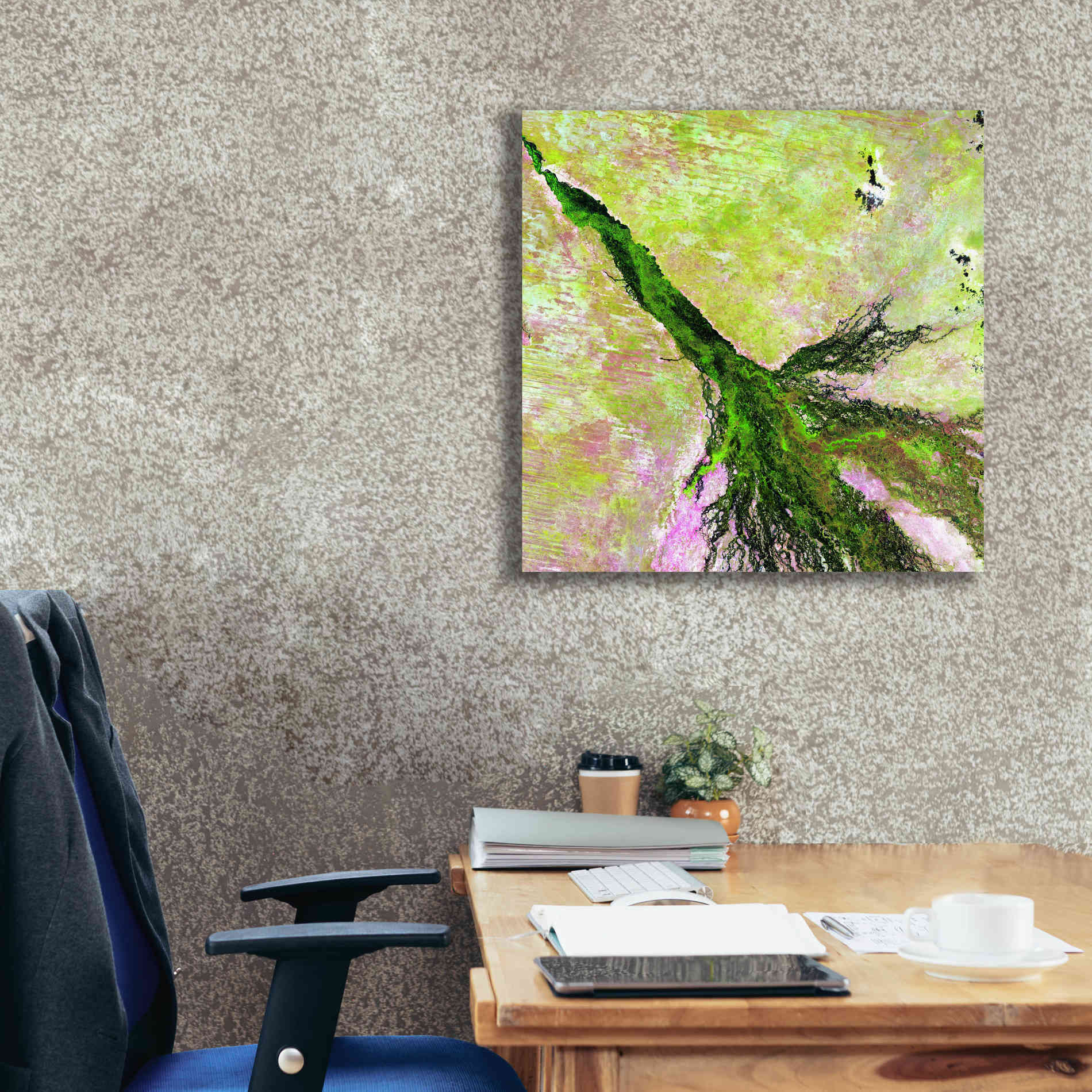 'Earth as Art: Okavango Delta,' Canvas Wall Art,26 x 26