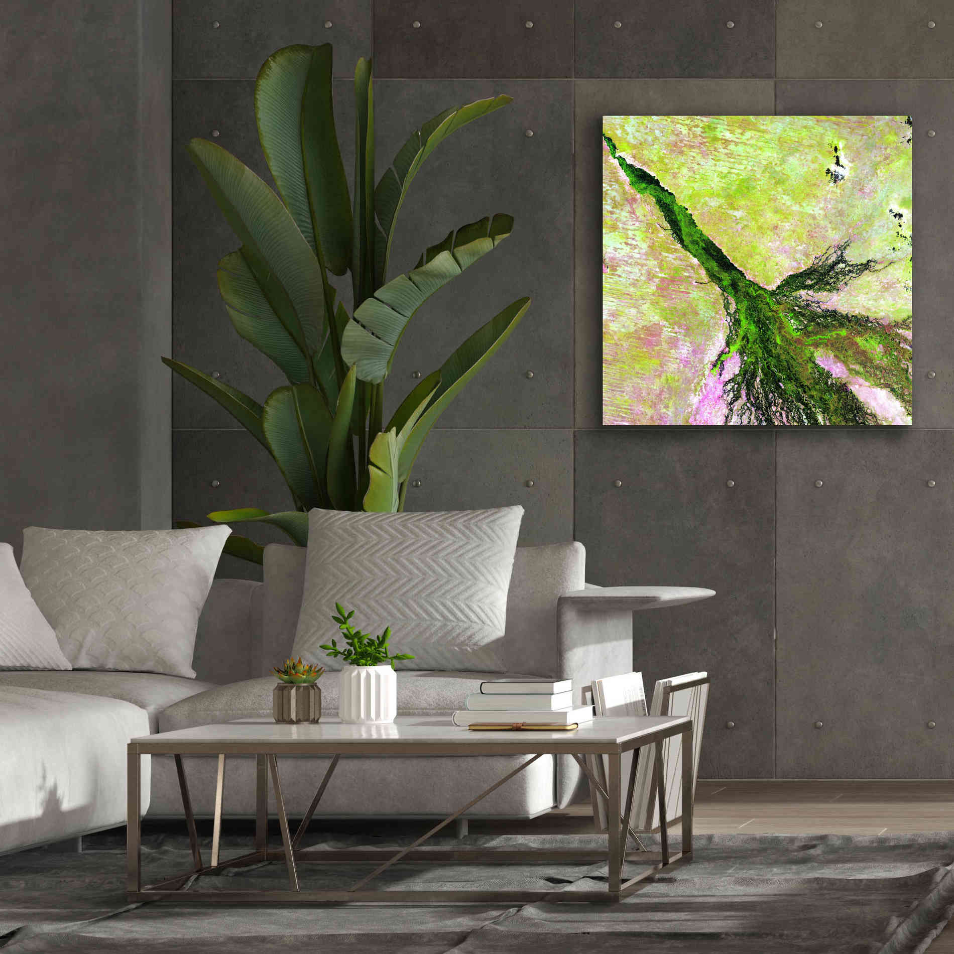 'Earth as Art: Okavango Delta,' Canvas Wall Art,37 x 37