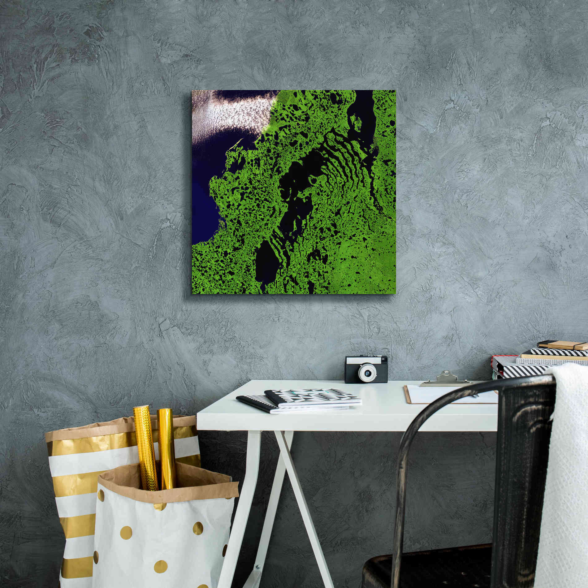 'Earth as Art: Remote Tundra,' Canvas Wall Art,18 x 18