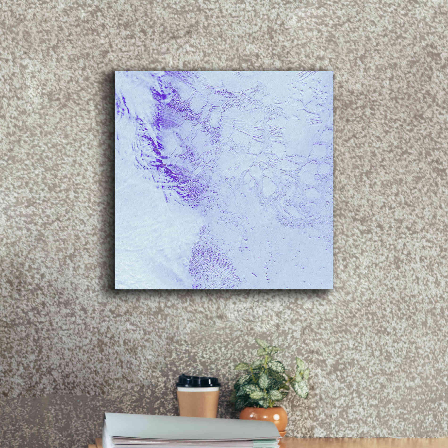 'Earth as Art: Robinson Glacier,' Canvas Wall Art,18 x 18