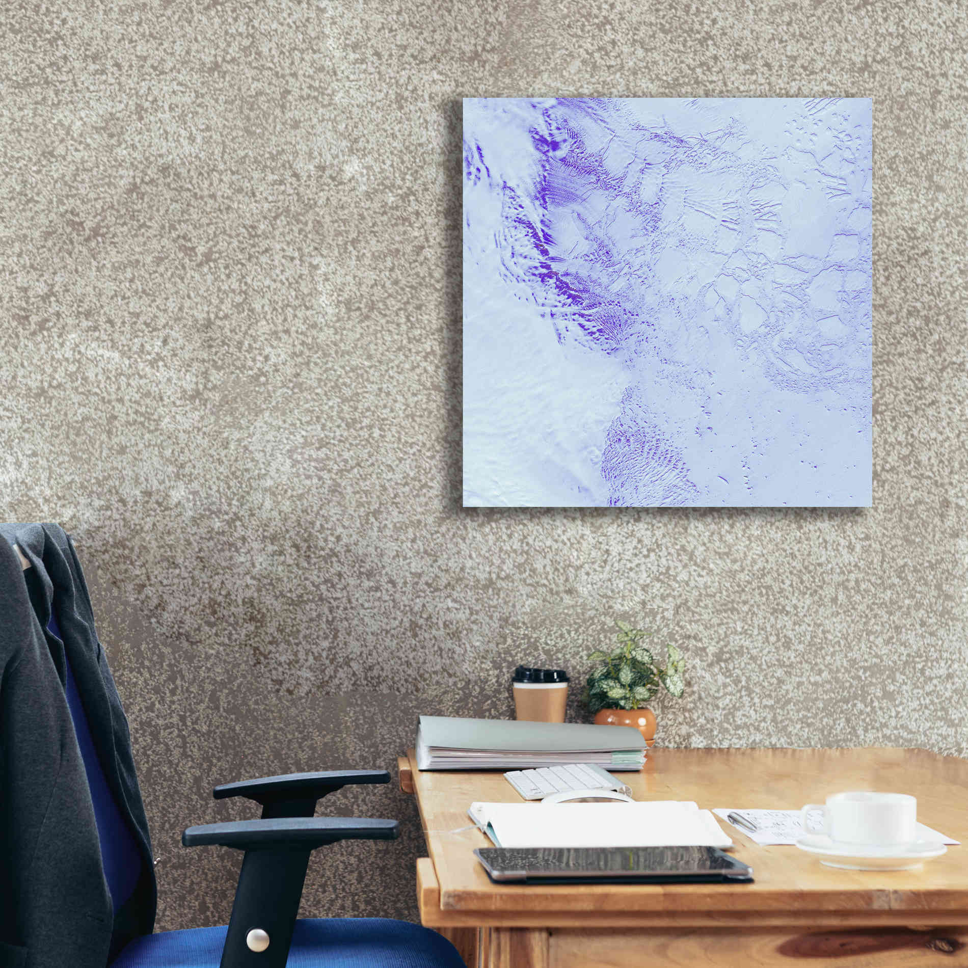 'Earth as Art: Robinson Glacier,' Canvas Wall Art,26 x 26