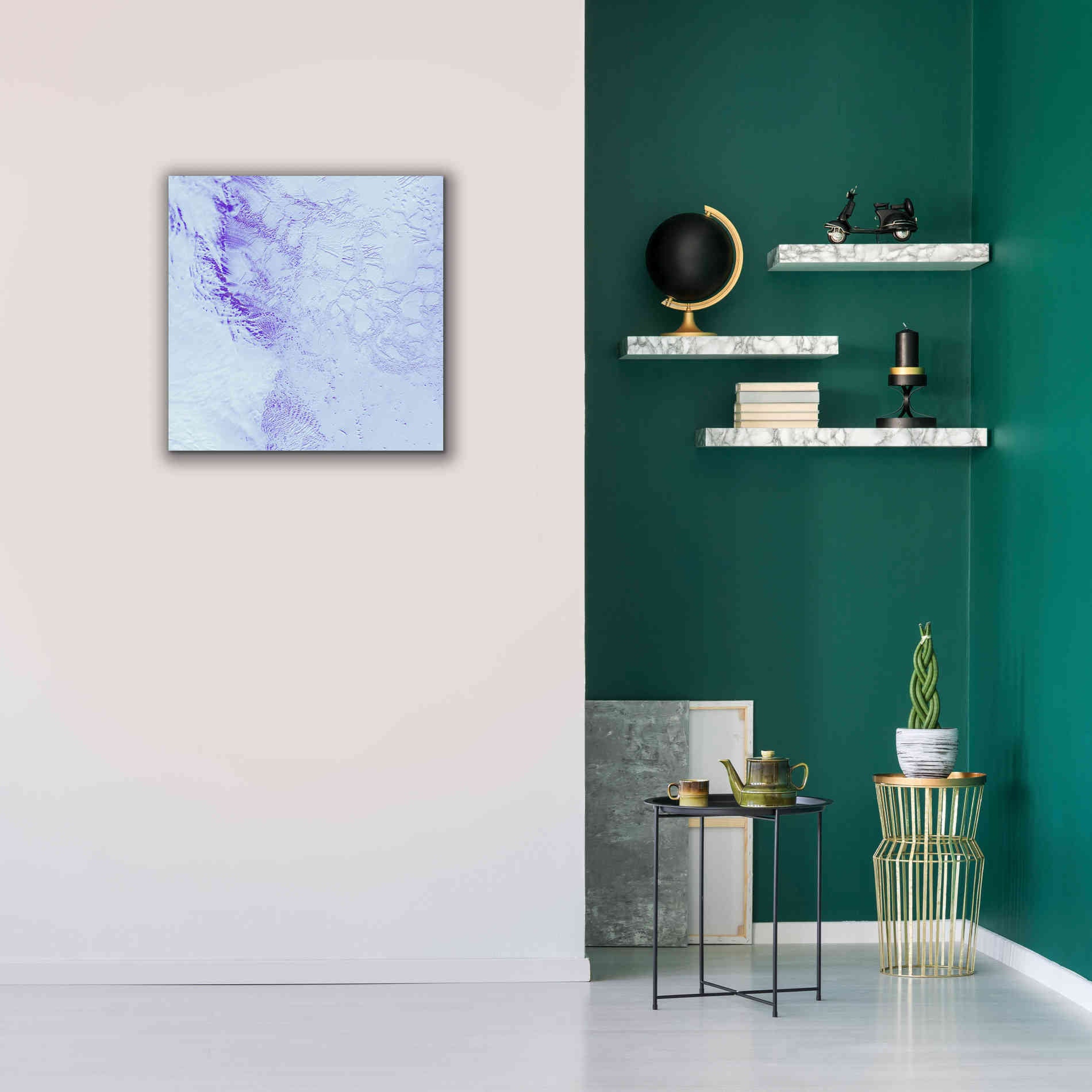 'Earth as Art: Robinson Glacier,' Canvas Wall Art,26 x 26
