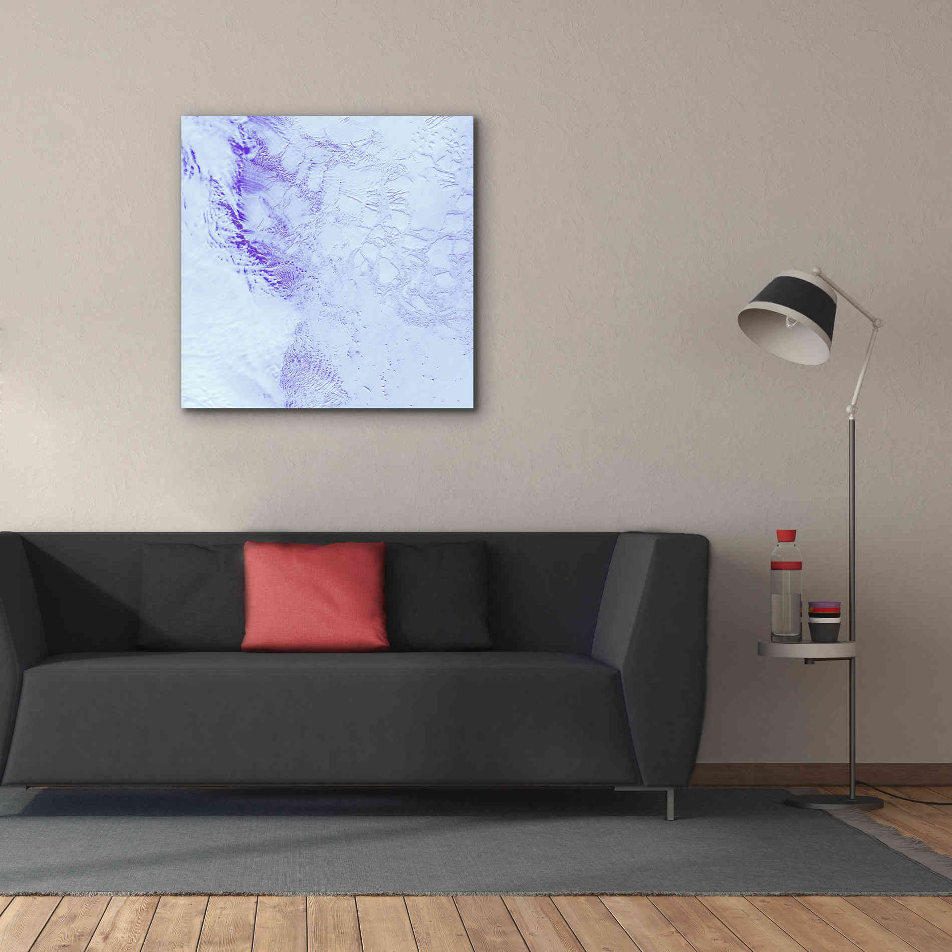 'Earth as Art: Robinson Glacier,' Canvas Wall Art,37 x 37