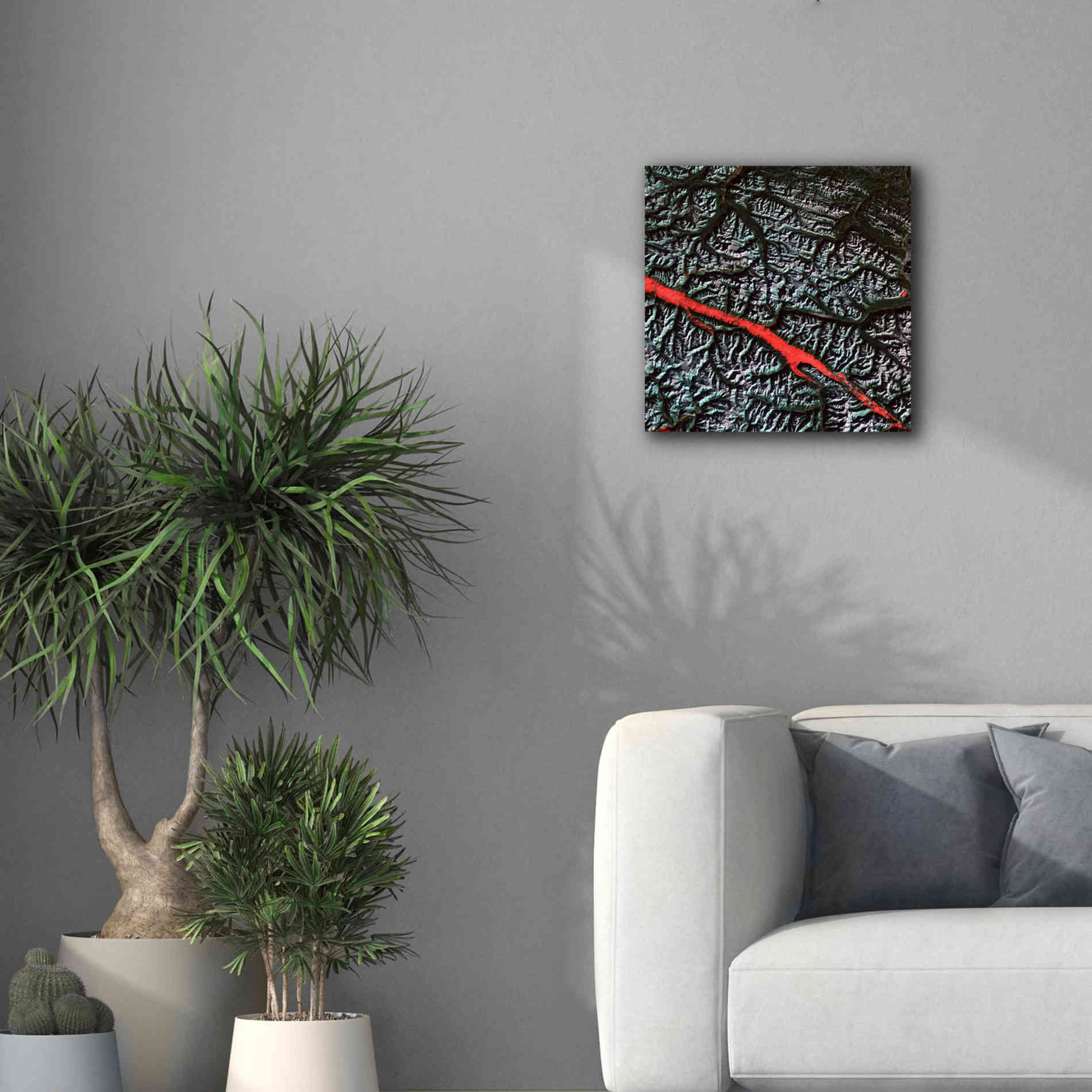 'Earth as Art: Rocky Mountain Trench,' Canvas Wall Art,18 x 18