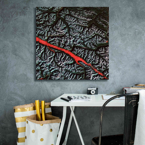 Image of 'Earth as Art: Rocky Mountain Trench,' Canvas Wall Art,26 x 26