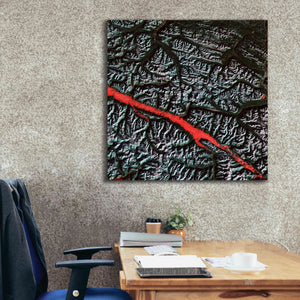 'Earth as Art: Rocky Mountain Trench,' Canvas Wall Art,37 x 37