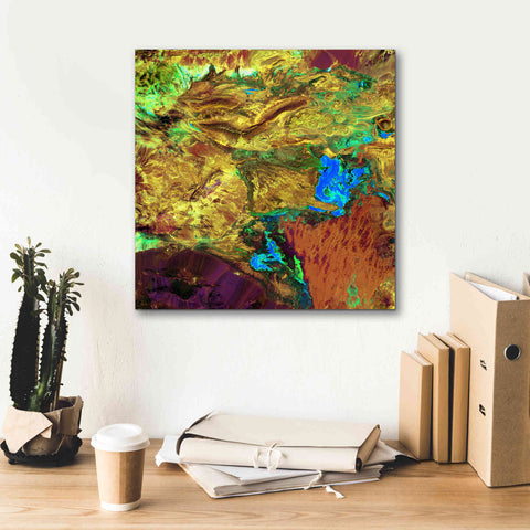 Image of 'Earth as Art: Spilled Paint,' Canvas Wall Art,18 x 18