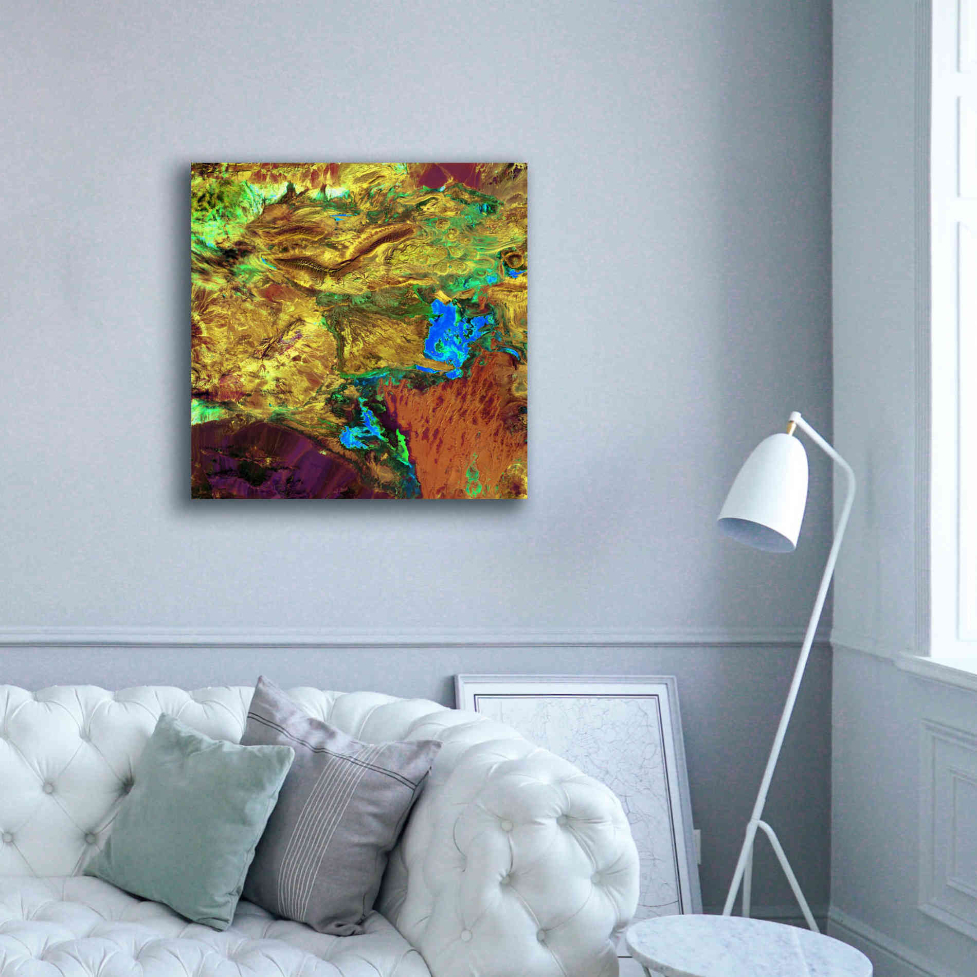 'Earth as Art: Spilled Paint,' Canvas Wall Art,37 x 37