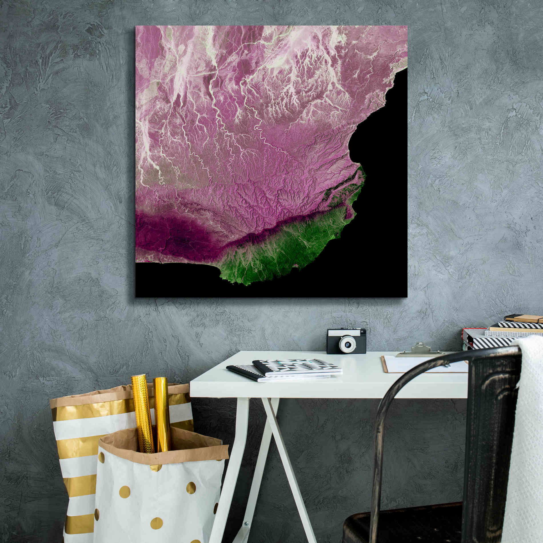 'Earth as Art: The Dhofar Difference,' Canvas Wall Art,26 x 26