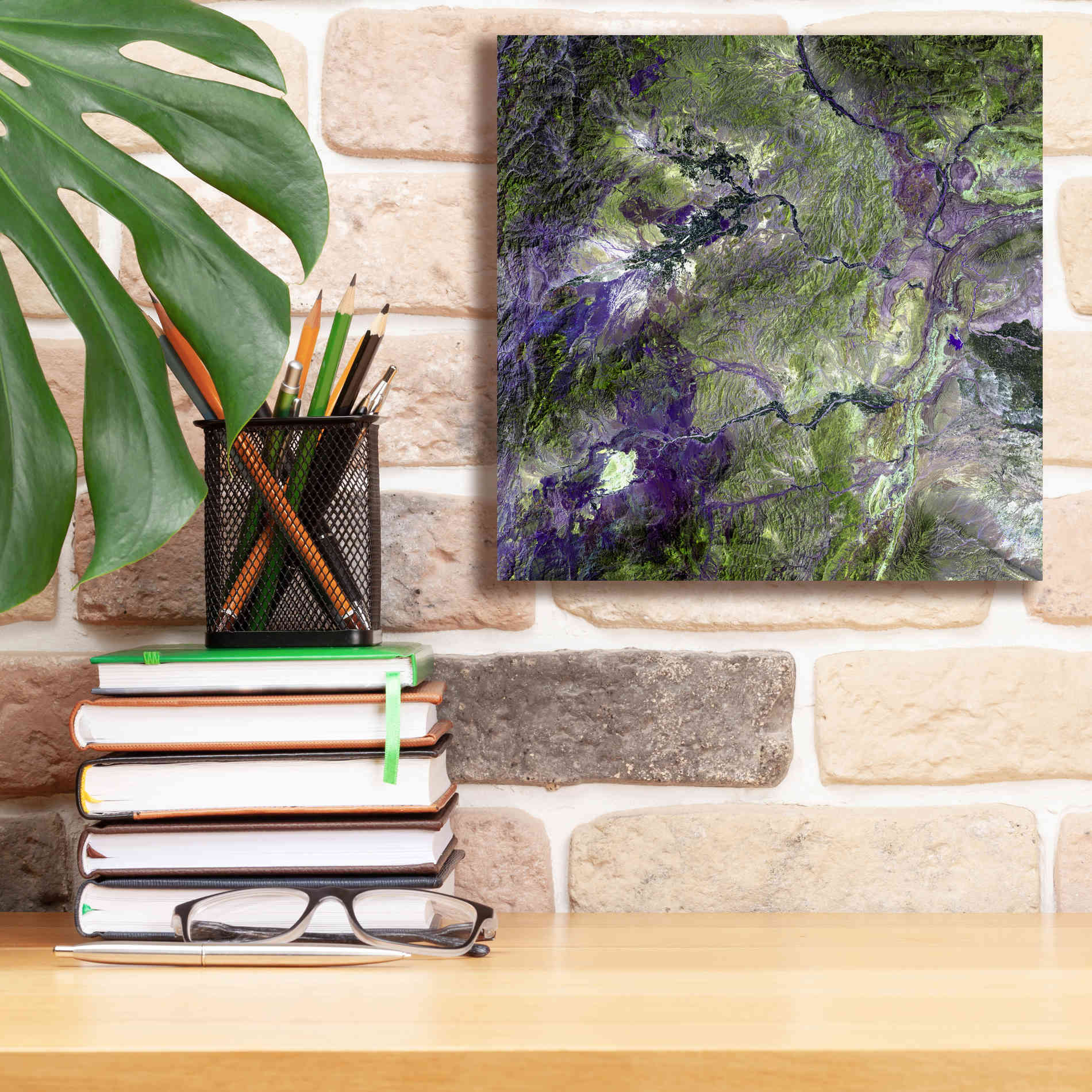 'Earth as Art: Waziristan Hills,' Canvas Wall Art,12 x 12