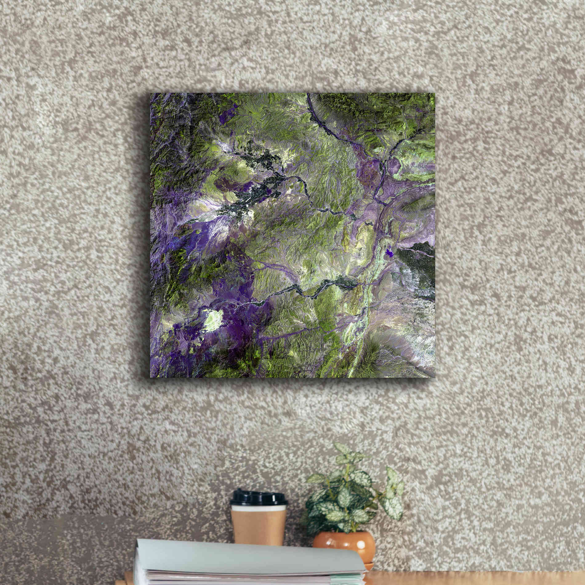 'Earth as Art: Waziristan Hills,' Canvas Wall Art,18 x 18