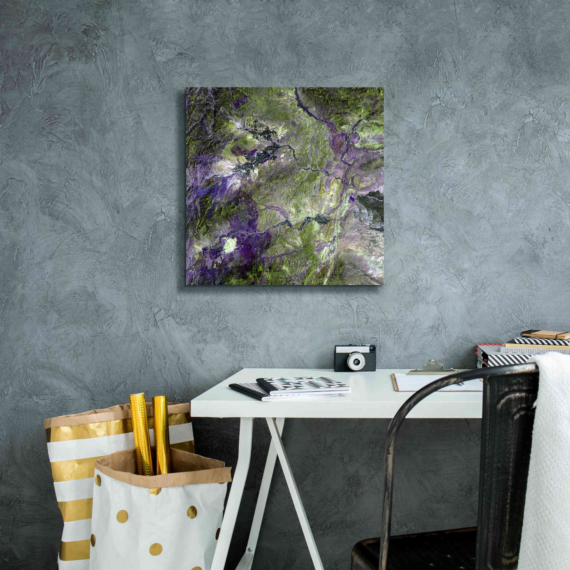 'Earth as Art: Waziristan Hills,' Canvas Wall Art,18 x 18