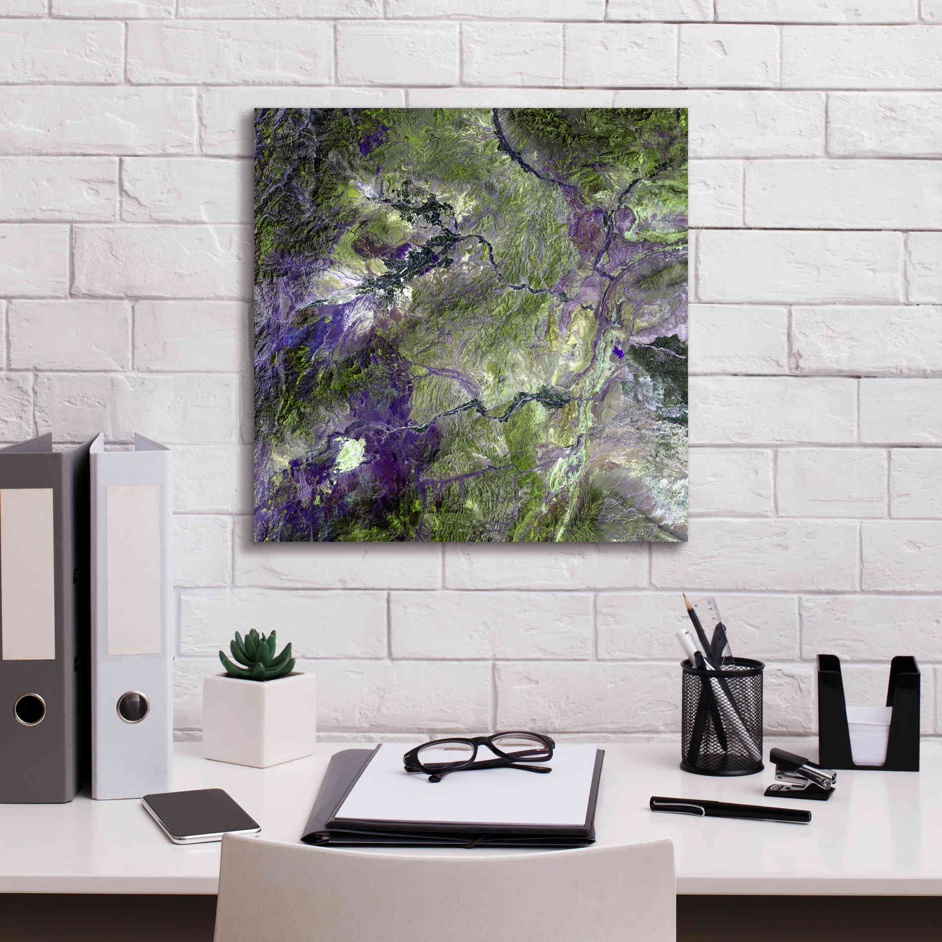 'Earth as Art: Waziristan Hills,' Canvas Wall Art,18 x 18