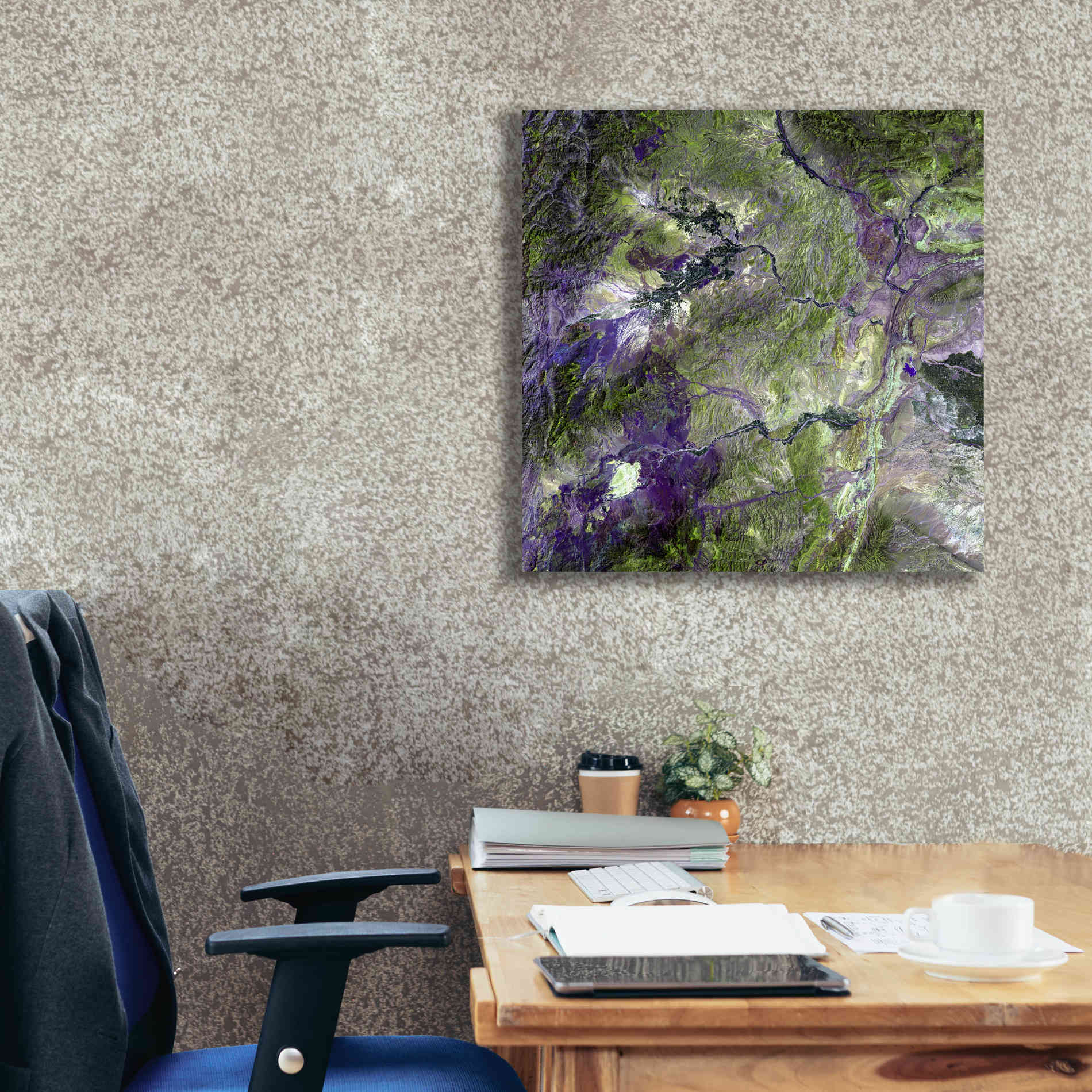'Earth as Art: Waziristan Hills,' Canvas Wall Art,26 x 26