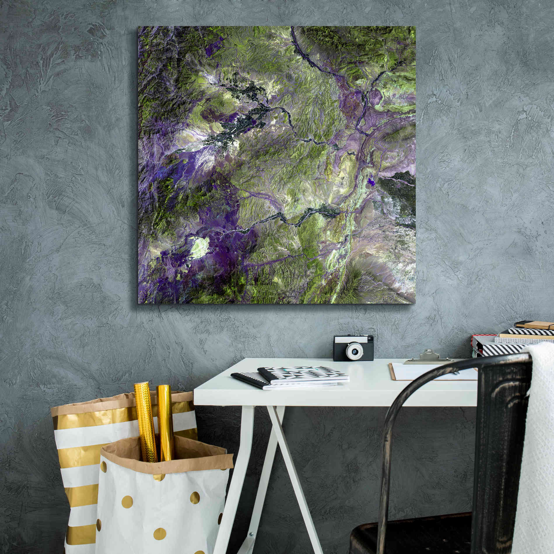 'Earth as Art: Waziristan Hills,' Canvas Wall Art,26 x 26