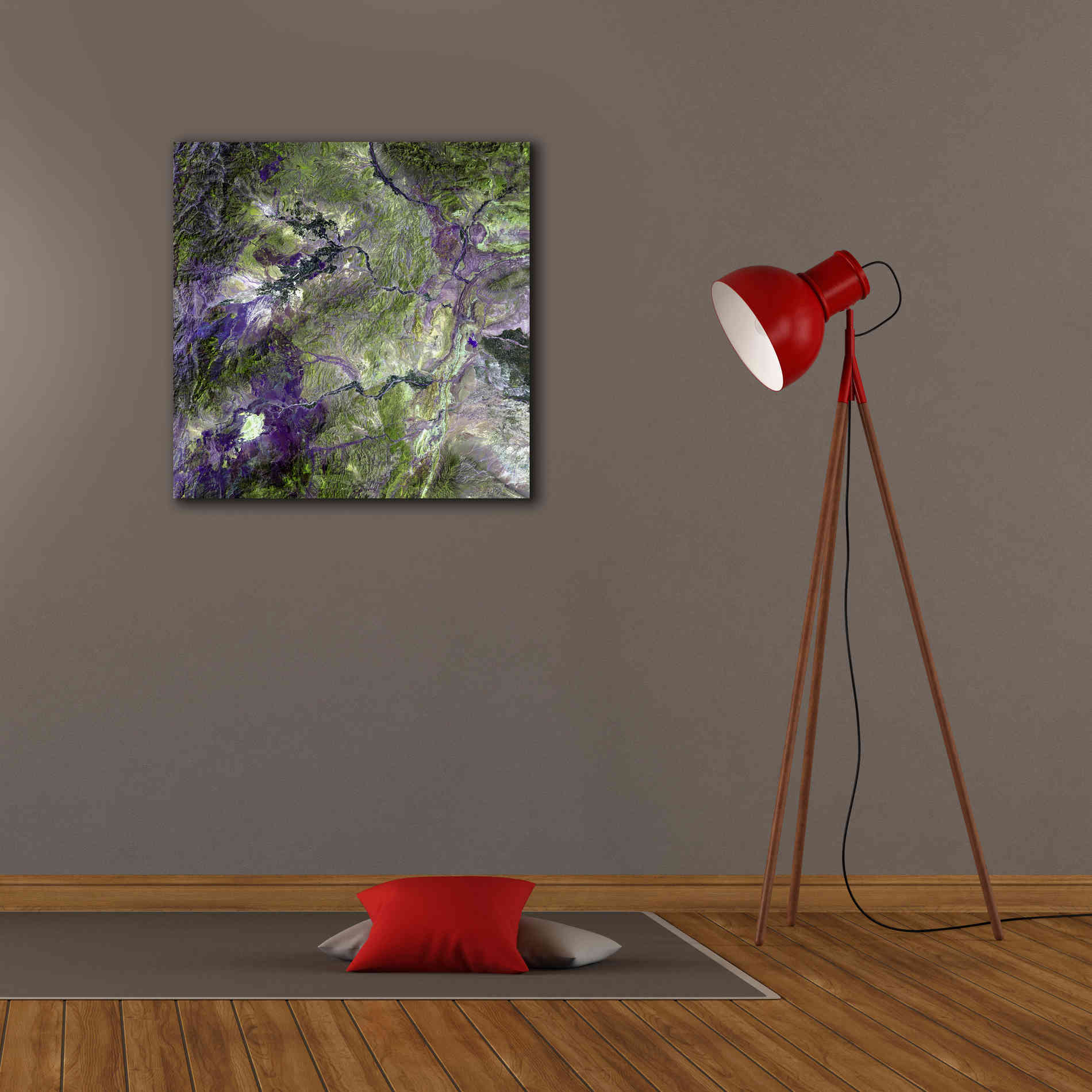 'Earth as Art: Waziristan Hills,' Canvas Wall Art,26 x 26