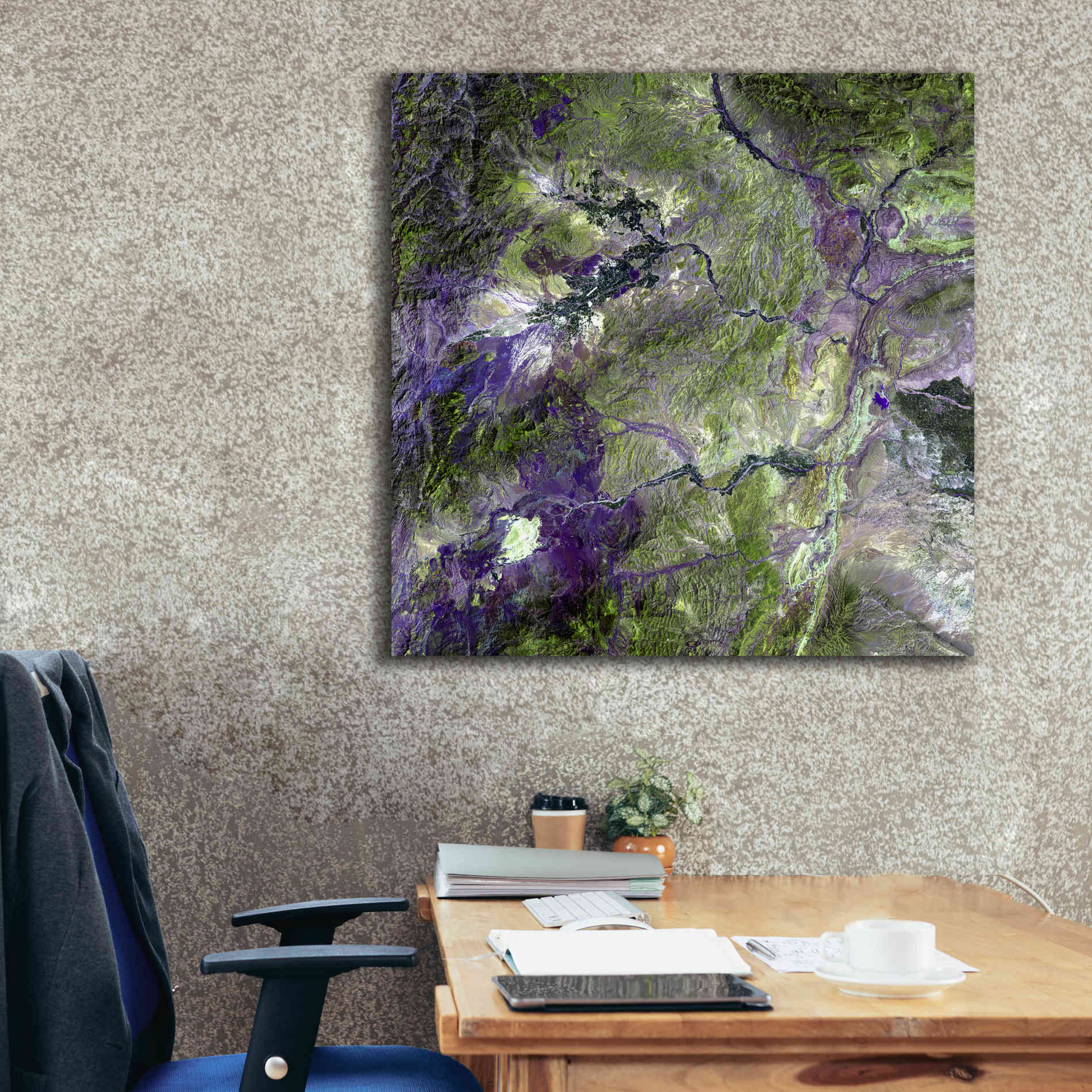 'Earth as Art: Waziristan Hills,' Canvas Wall Art,37 x 37