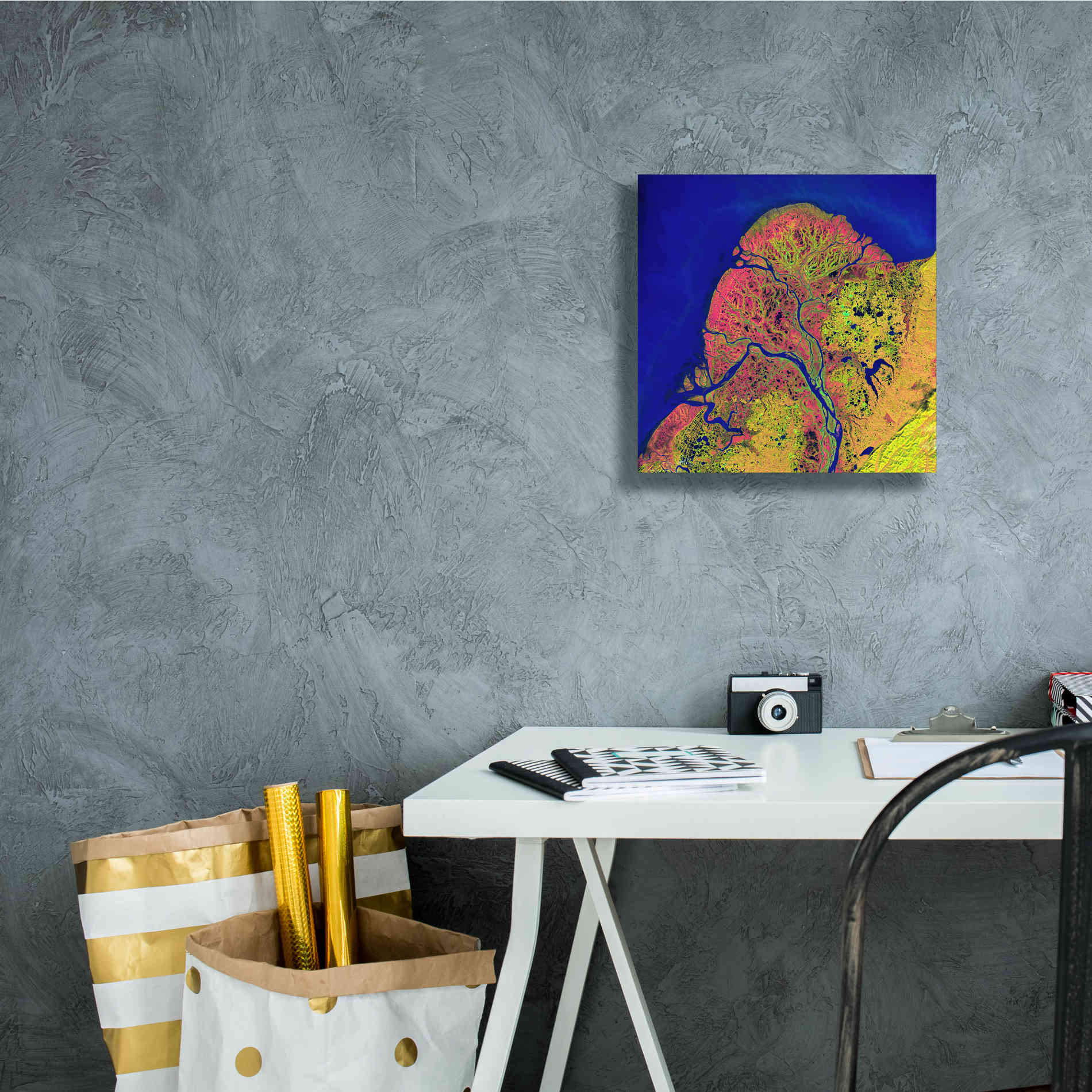 'Earth as Art: Yukon Delta,' Canvas Wall Art,12 x 12