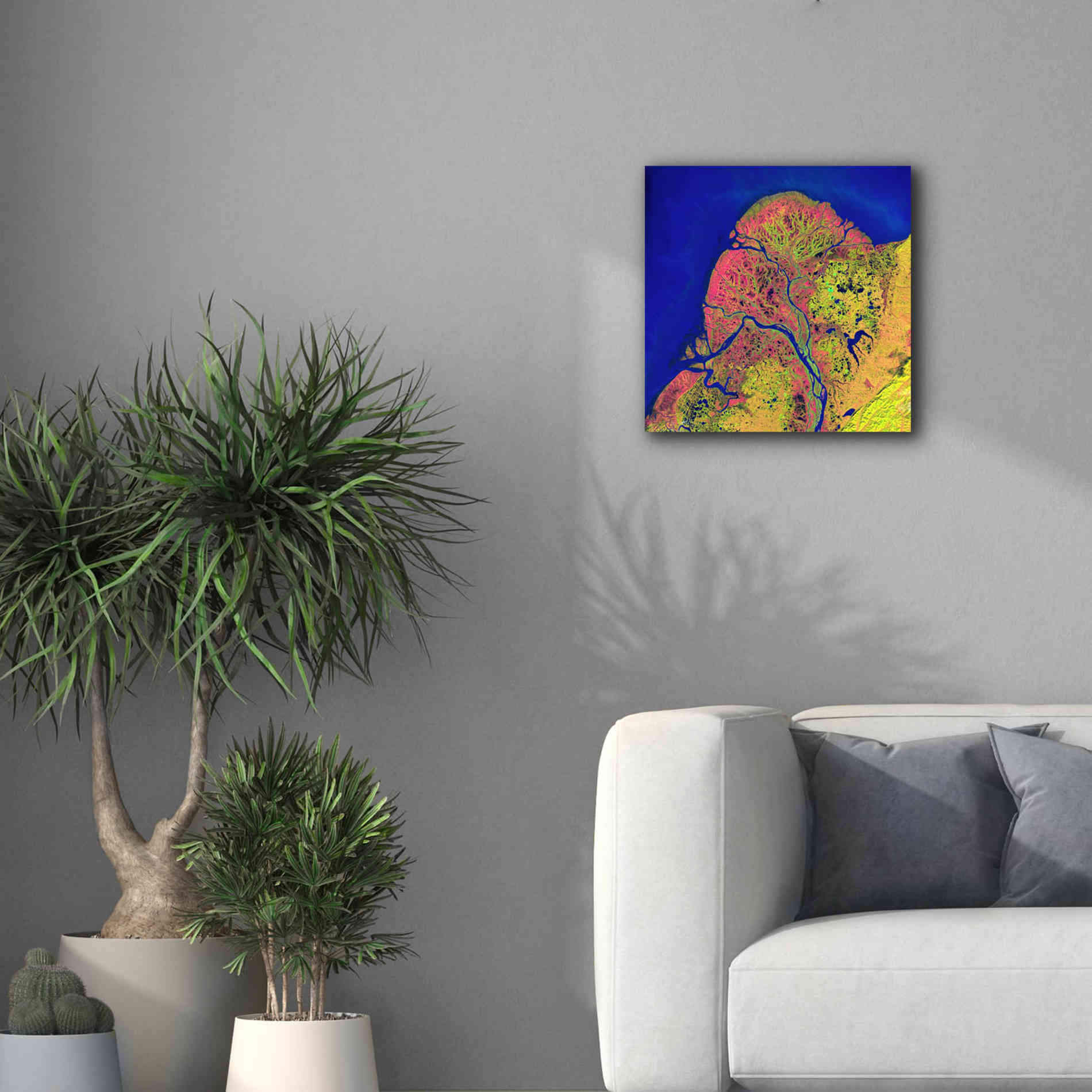 'Earth as Art: Yukon Delta,' Canvas Wall Art,18 x 18