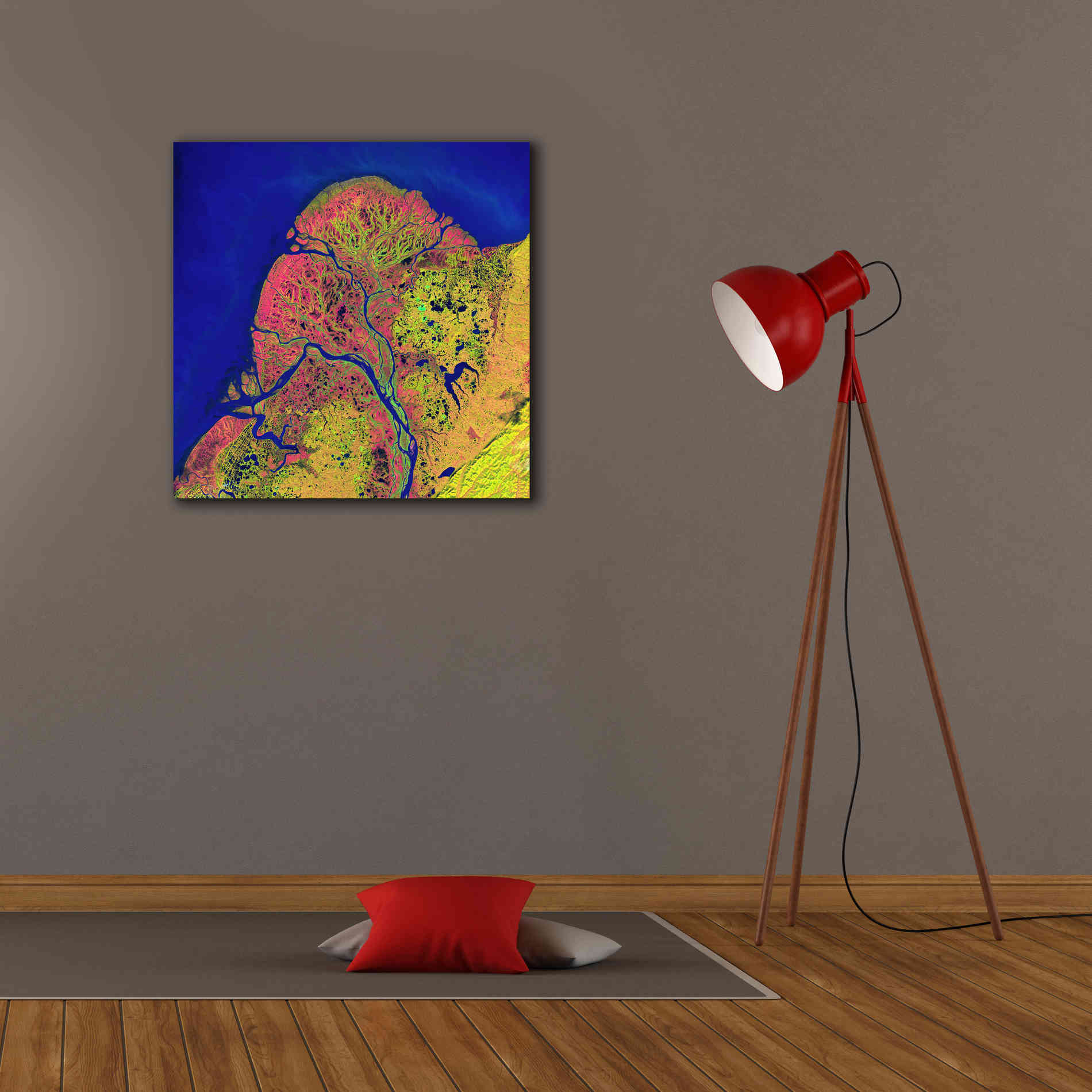 'Earth as Art: Yukon Delta,' Canvas Wall Art,26 x 26