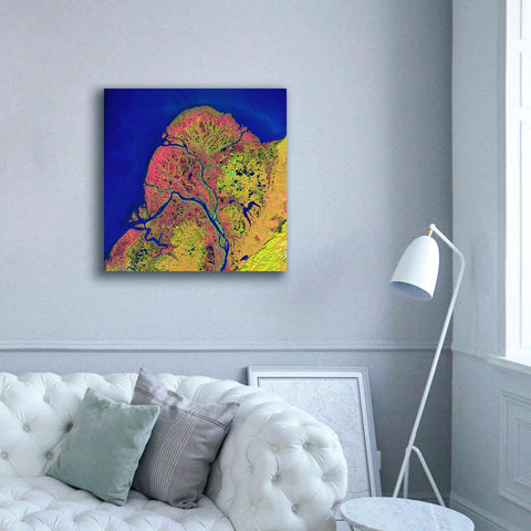 Image of 'Earth as Art: Yukon Delta,' Canvas Wall Art,37 x 37