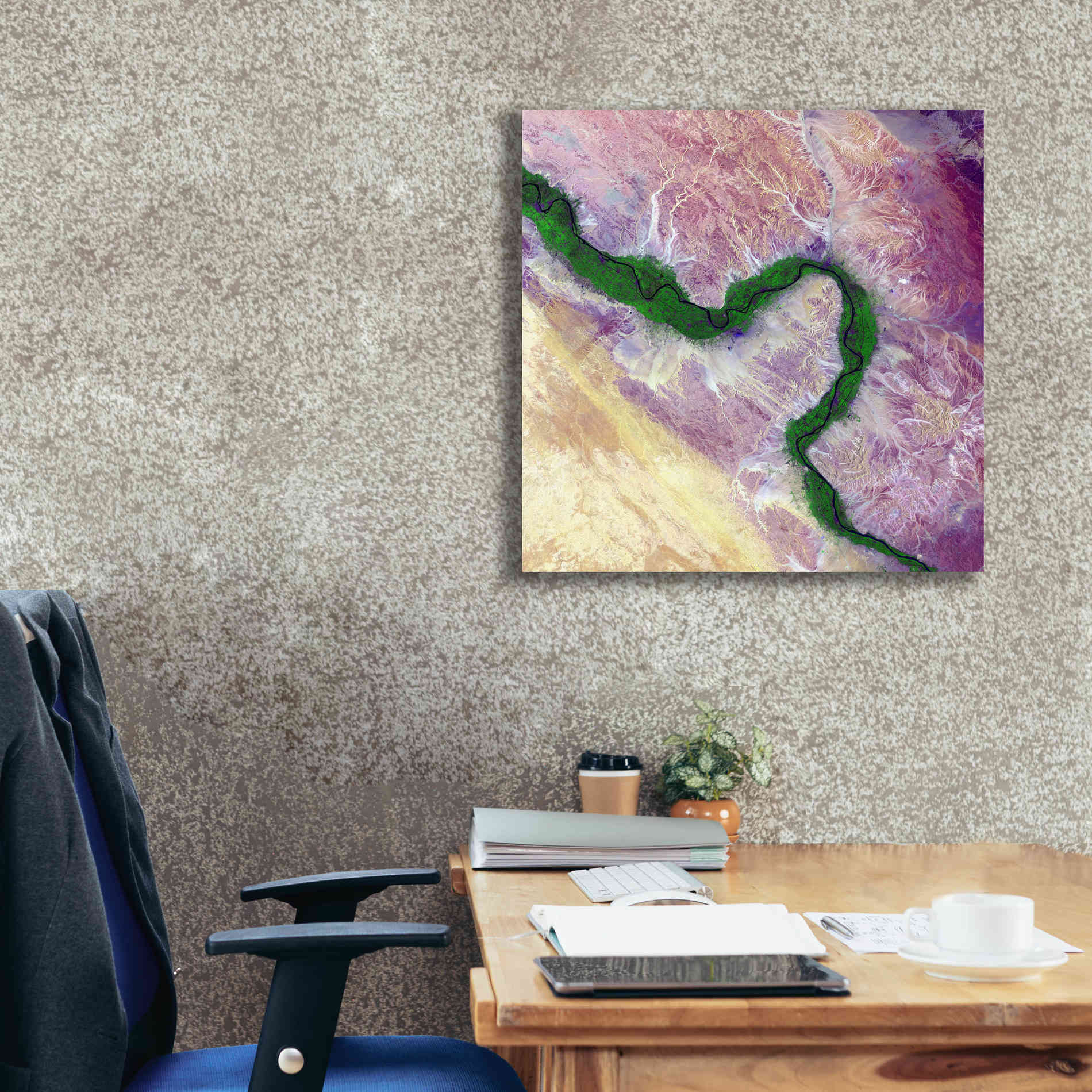 'Earth as Art: Life Along the Nile,' Canvas Wall Art,26 x 26
