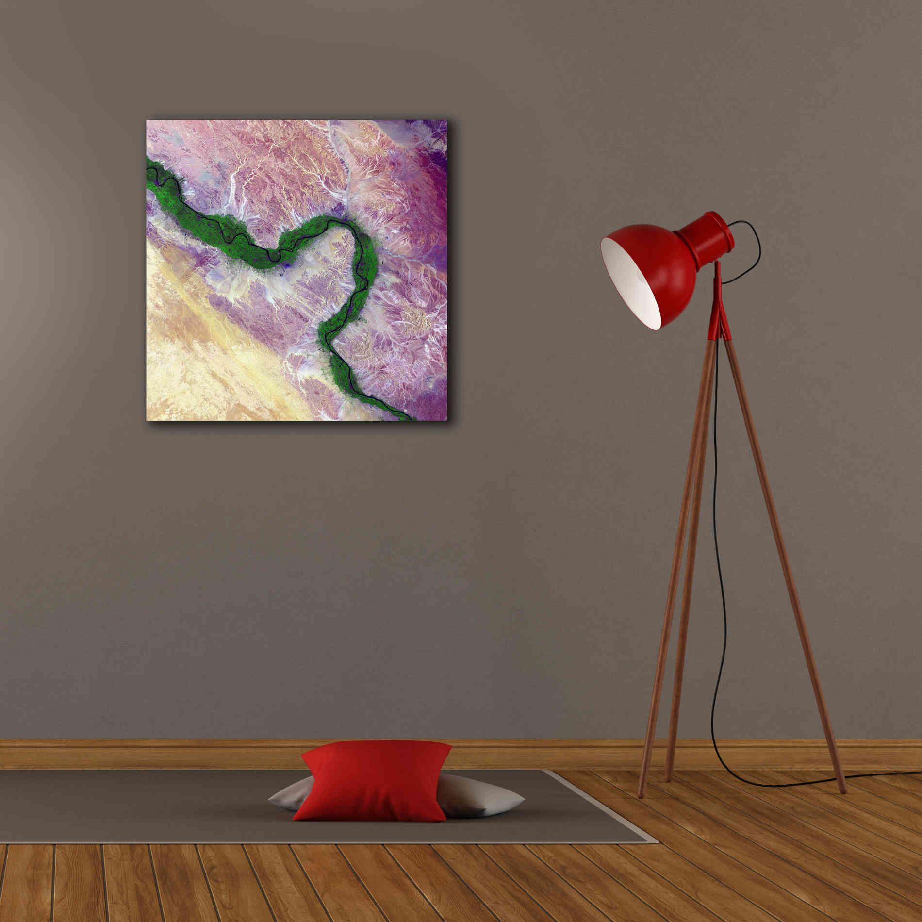 'Earth as Art: Life Along the Nile,' Canvas Wall Art,26 x 26