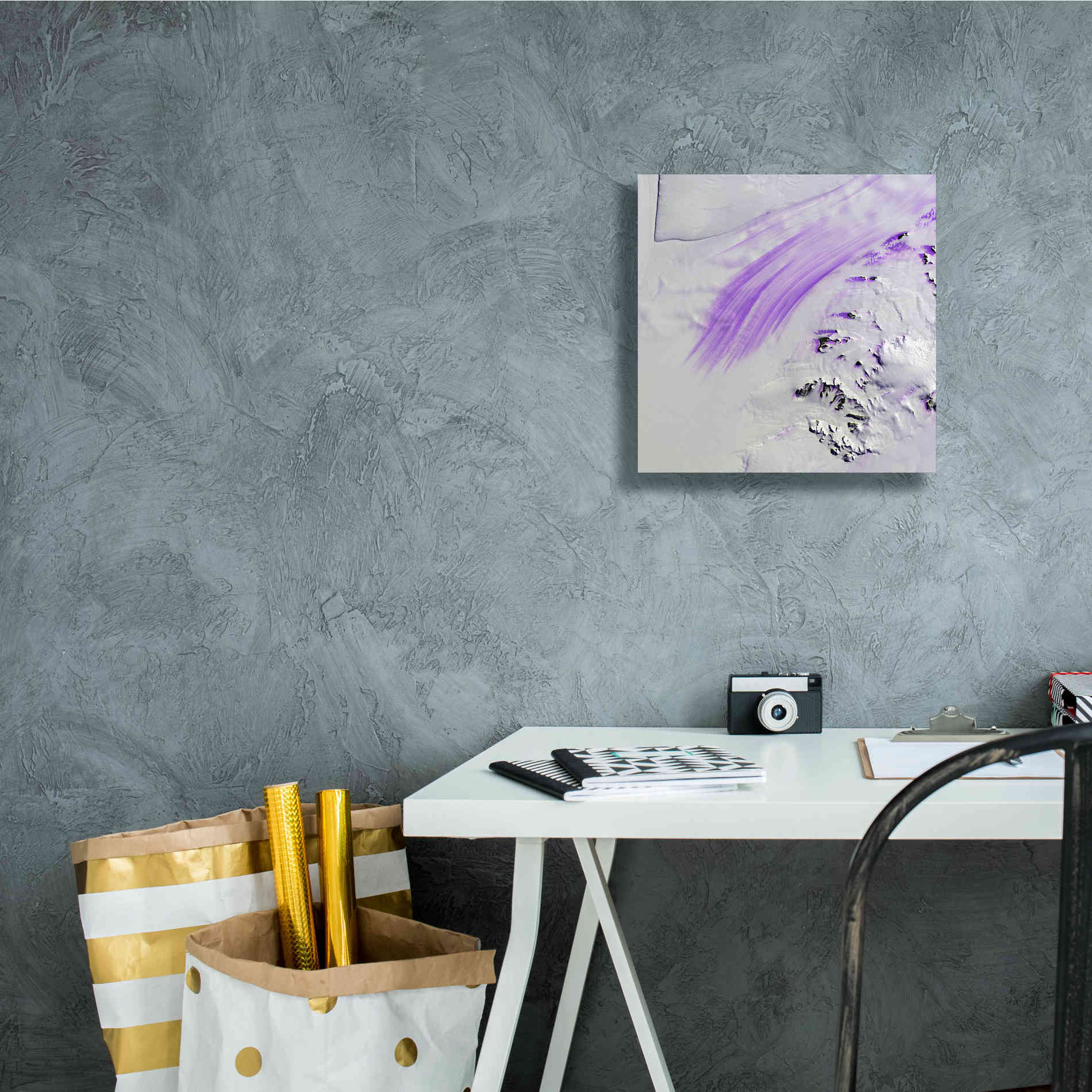 'Earth as Art: Slessor Glacier,' Canvas Wall Art,12 x 12