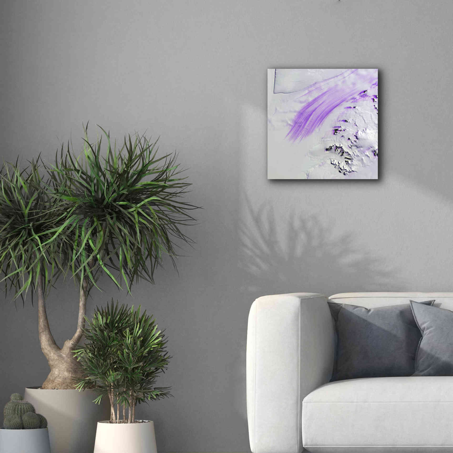 'Earth as Art: Slessor Glacier,' Canvas Wall Art,18 x 18