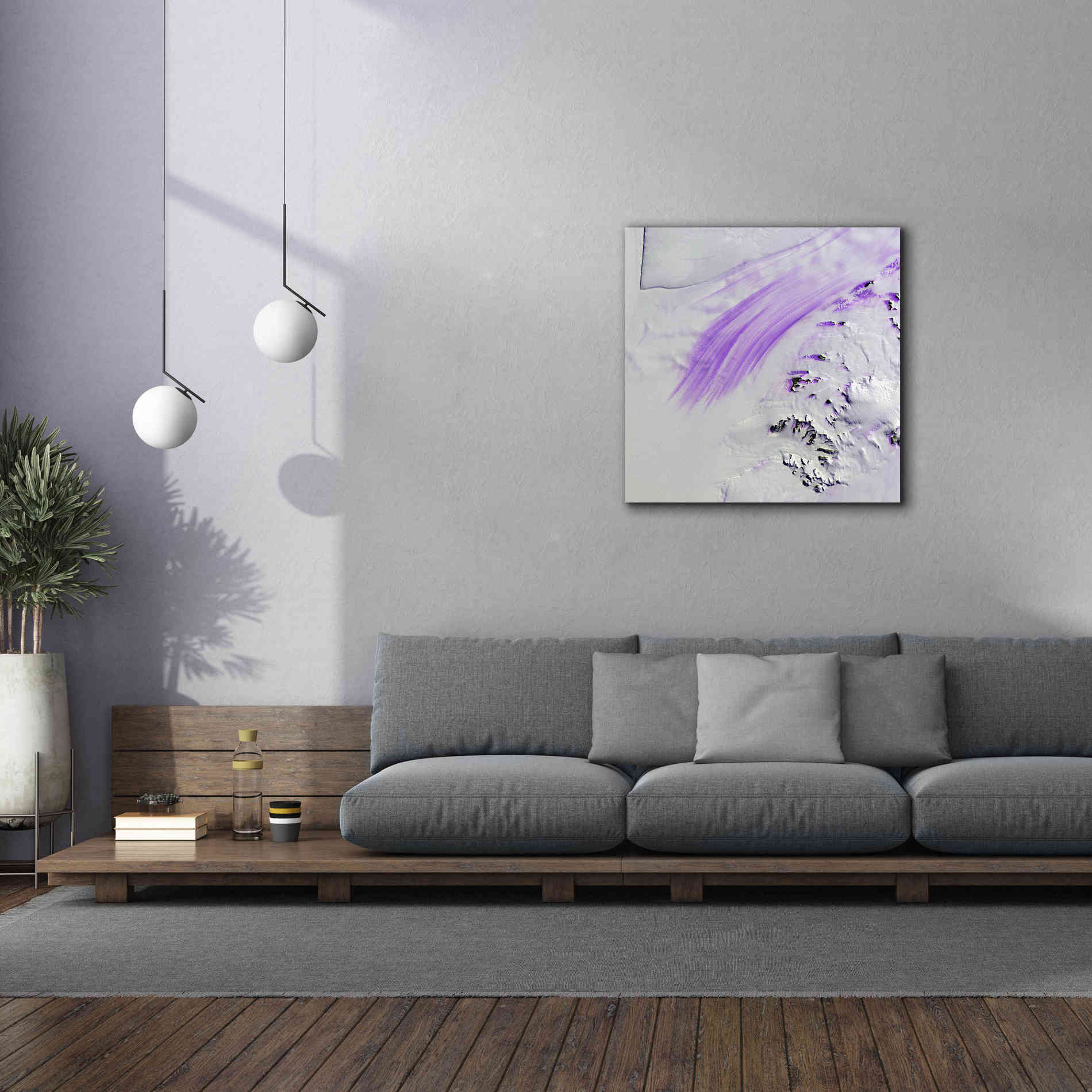 'Earth as Art: Slessor Glacier,' Canvas Wall Art,37 x 37