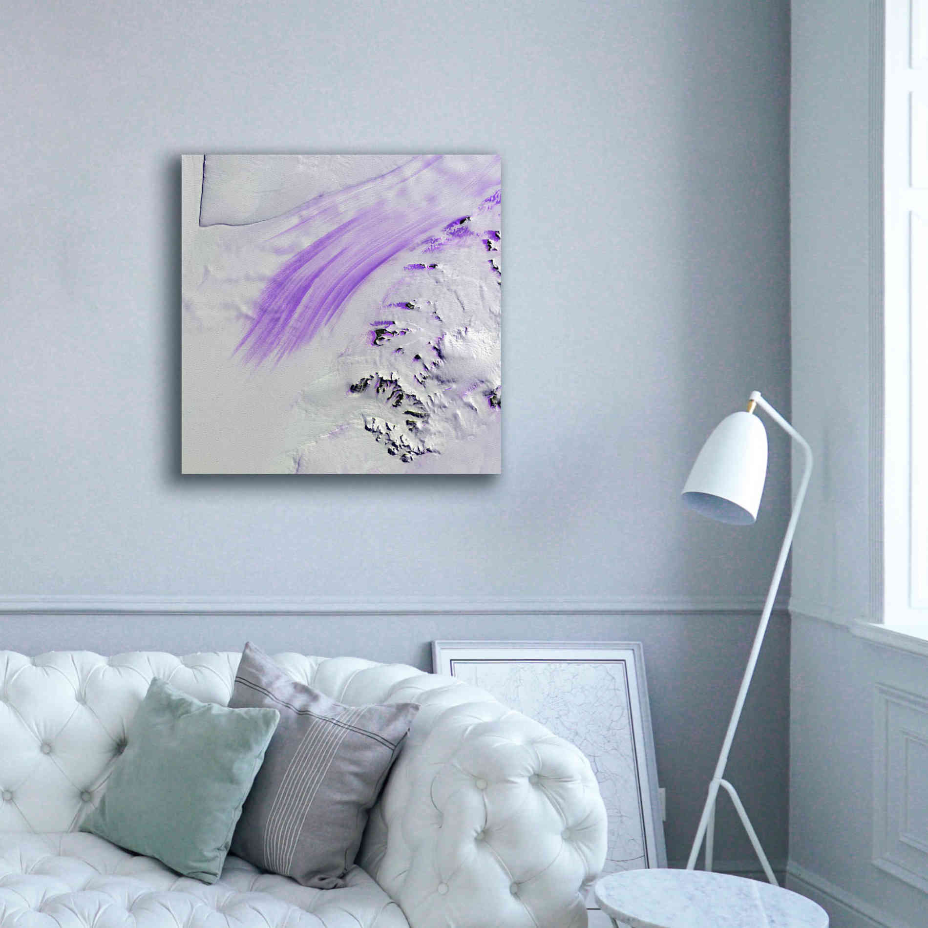 'Earth as Art: Slessor Glacier,' Canvas Wall Art,37 x 37
