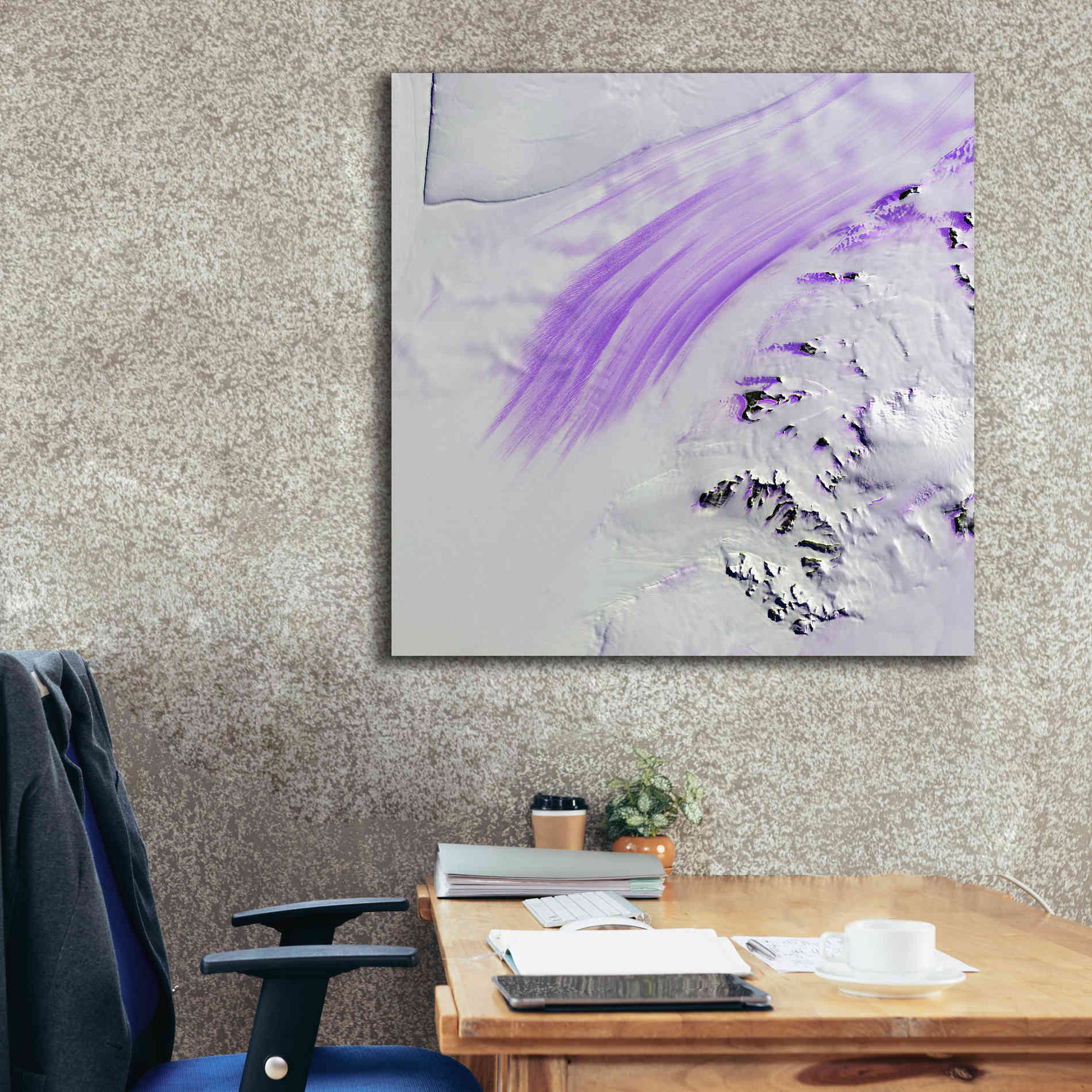 'Earth as Art: Slessor Glacier,' Canvas Wall Art,37 x 37
