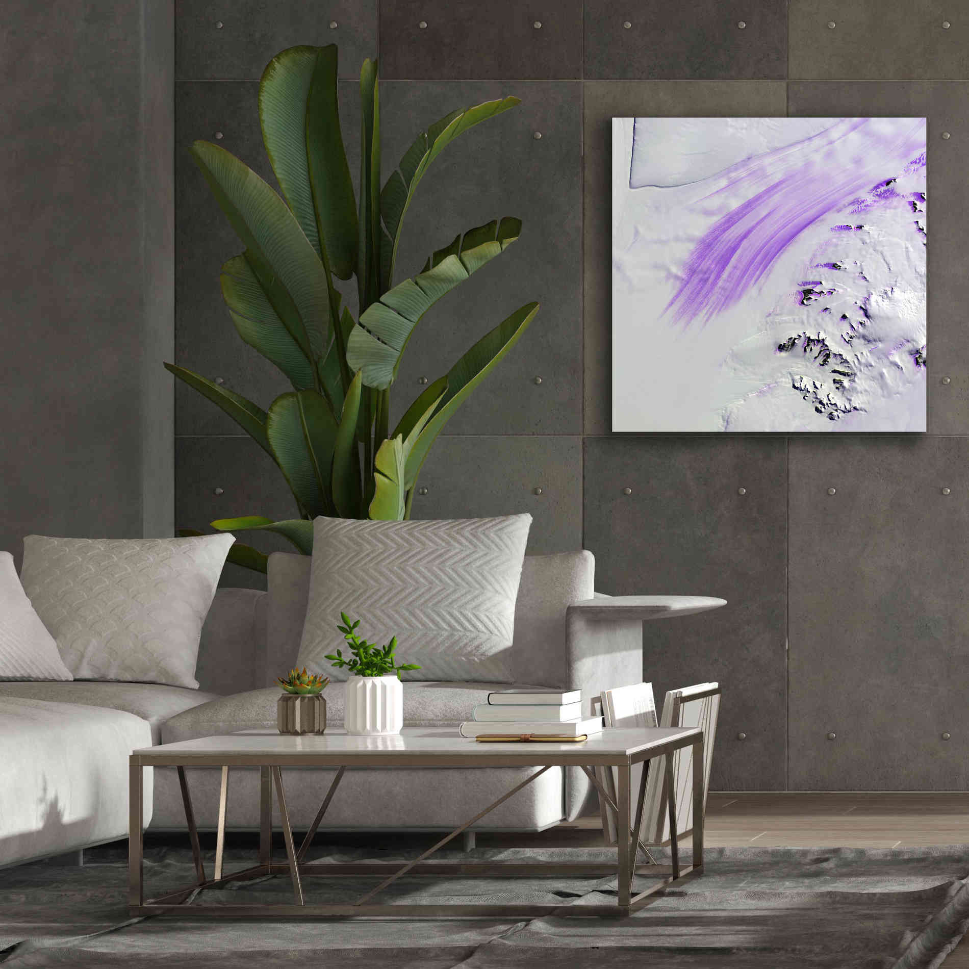 'Earth as Art: Slessor Glacier,' Canvas Wall Art,37 x 37