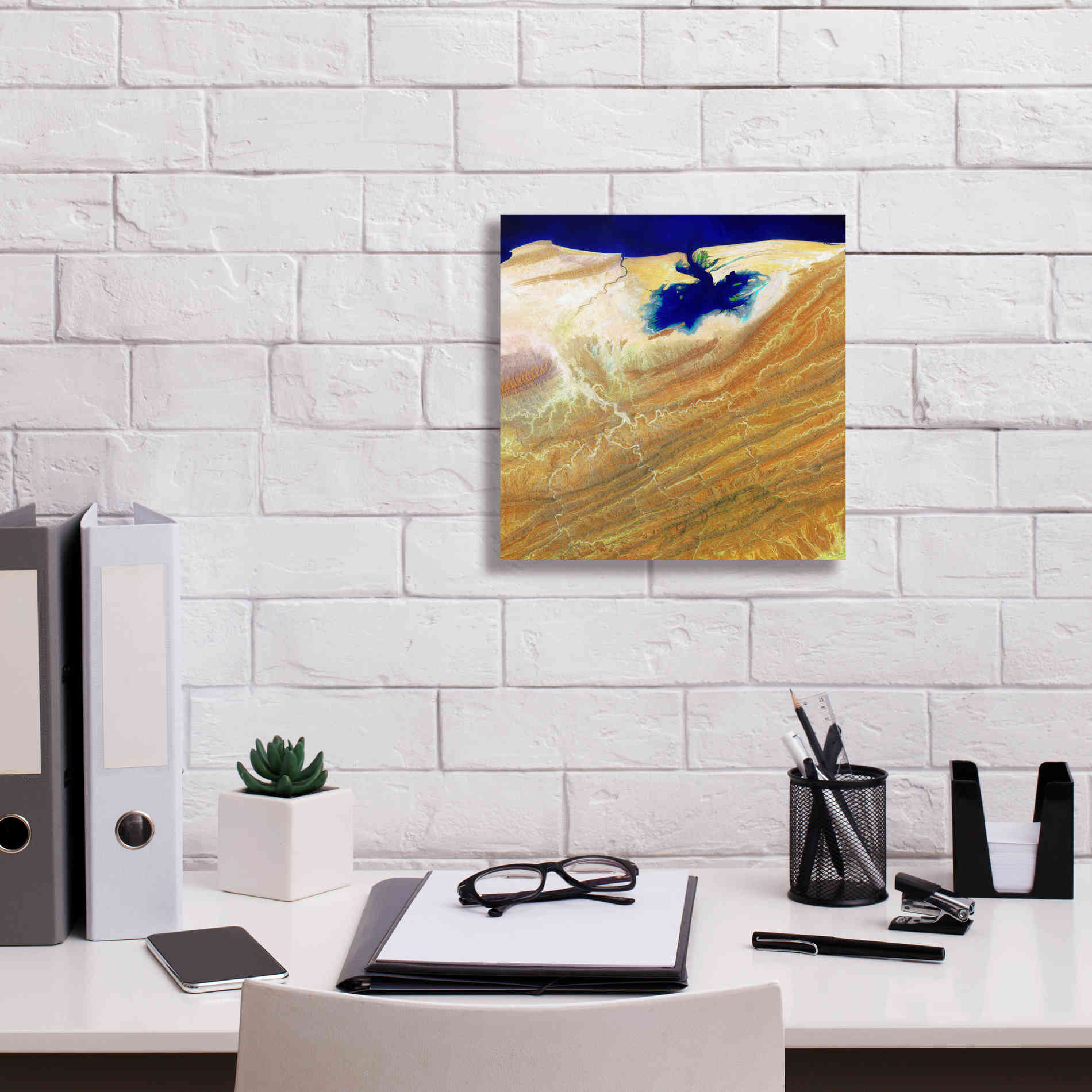 'Earth as Art: Ink Stain,' Canvas Wall Art,12 x 12