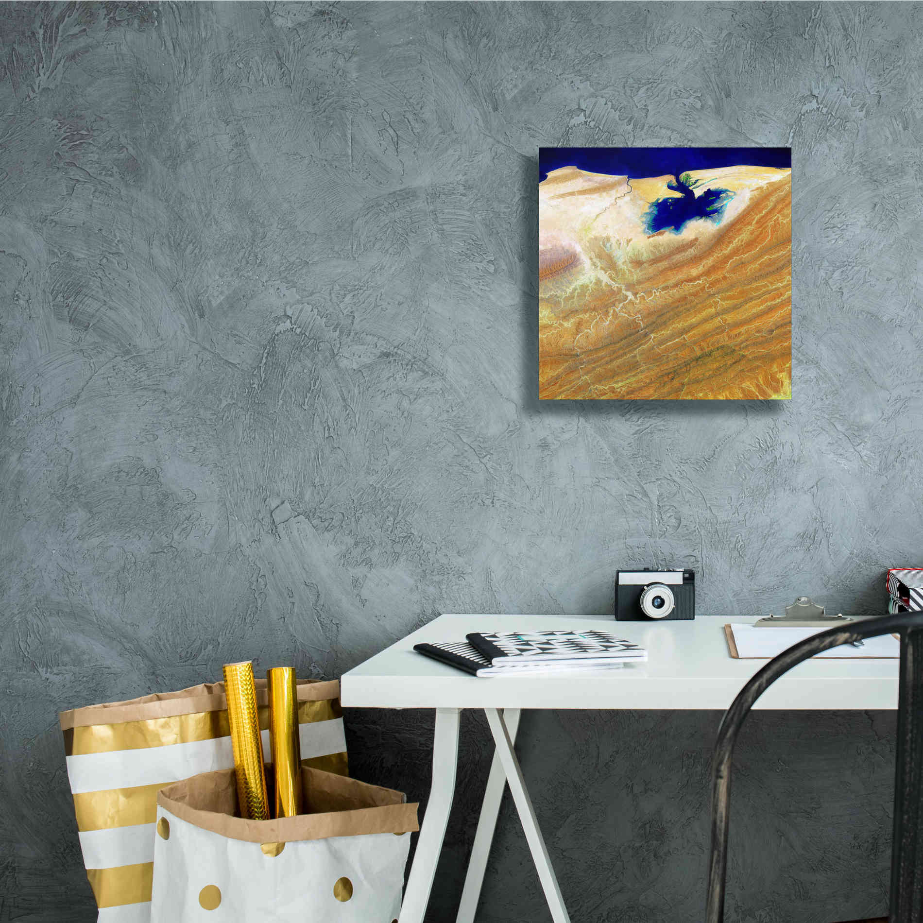 'Earth as Art: Ink Stain,' Canvas Wall Art,12 x 12