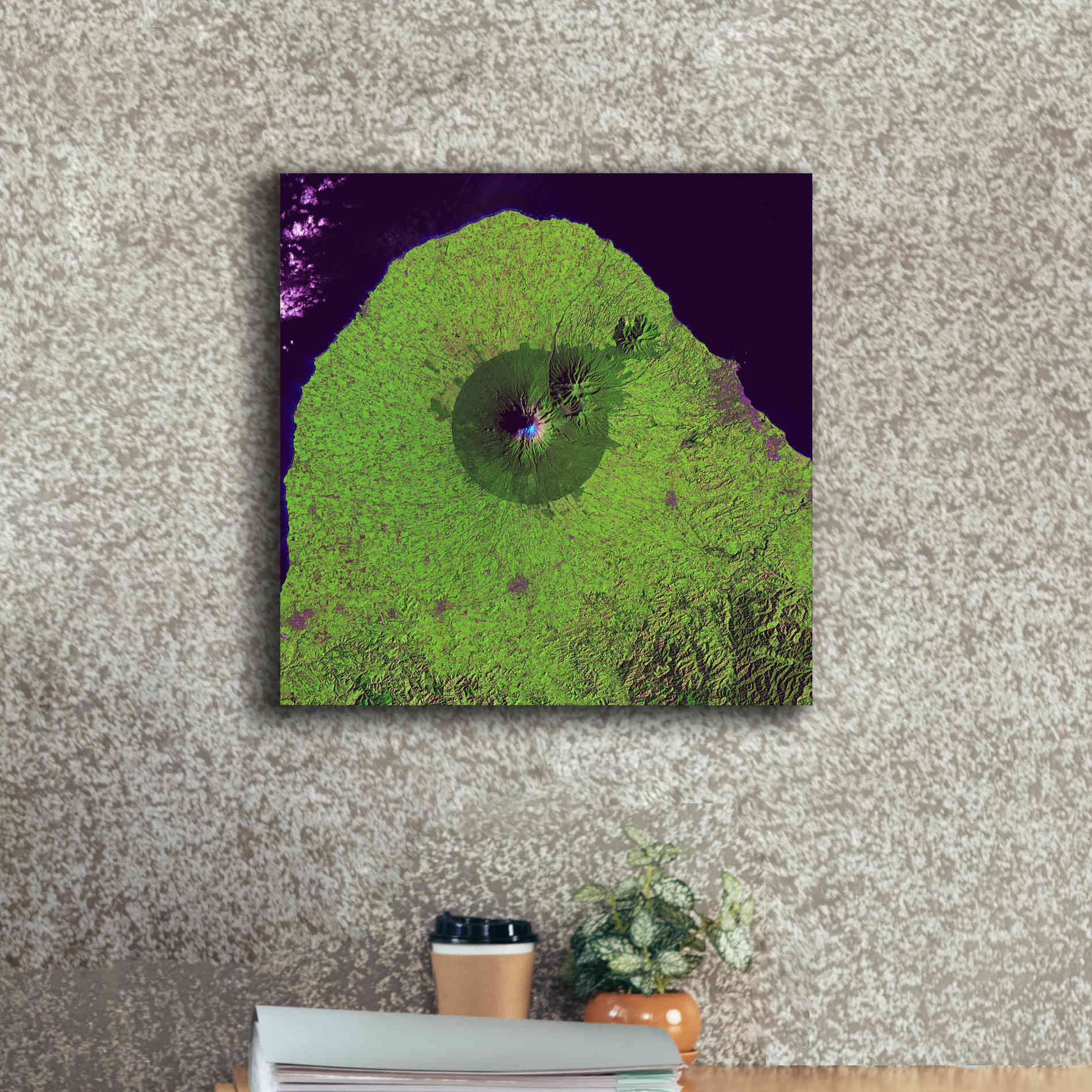 'Earth as Art: Mount Taranaki,' Canvas Wall Art,18 x 18