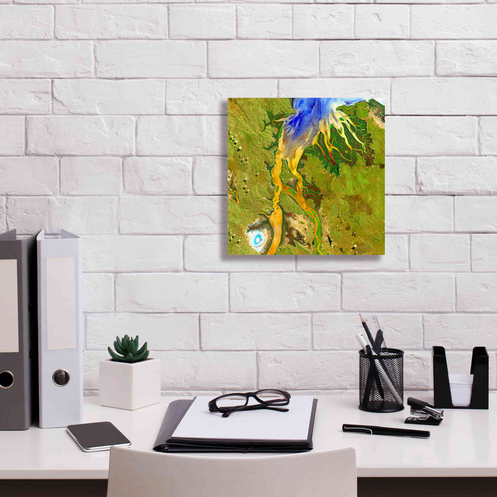 'Earth as Art: Nature's Patterns,' Canvas Wall Art,12 x 12