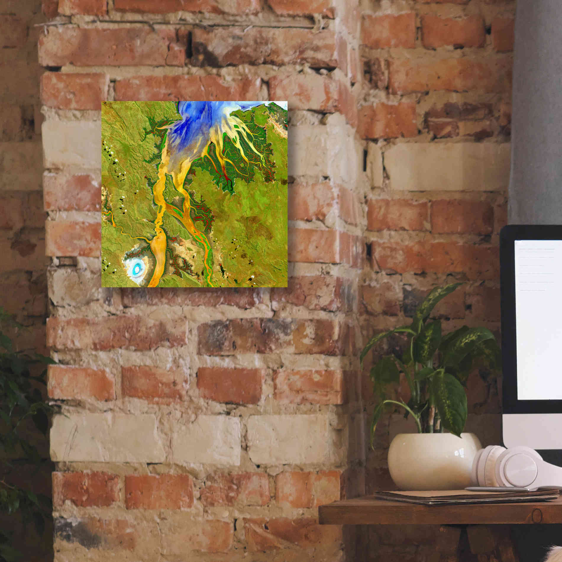 'Earth as Art: Nature's Patterns,' Canvas Wall Art,12 x 12