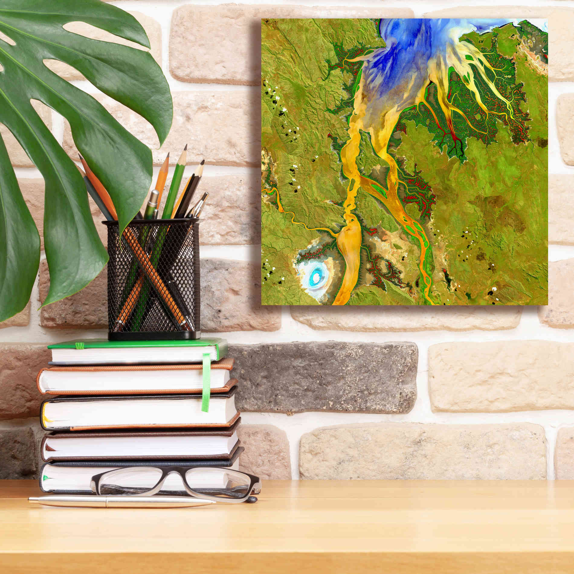 'Earth as Art: Nature's Patterns,' Canvas Wall Art,12 x 12