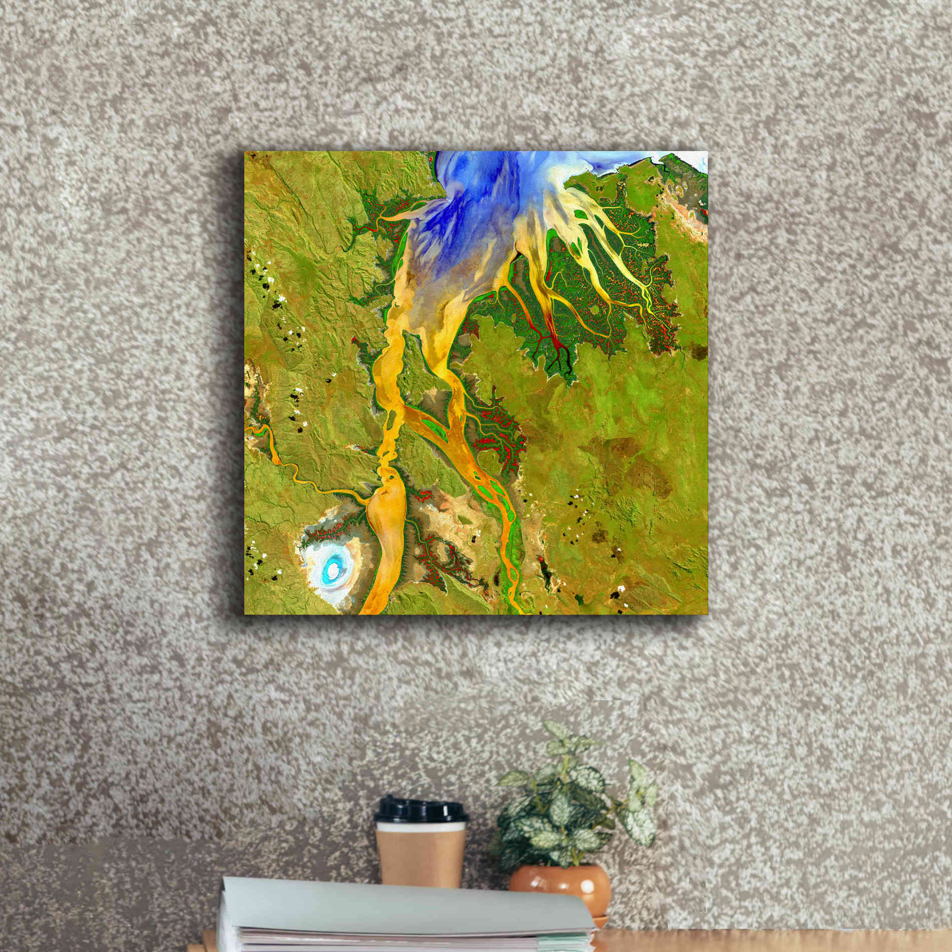 'Earth as Art: Nature's Patterns,' Canvas Wall Art,18 x 18