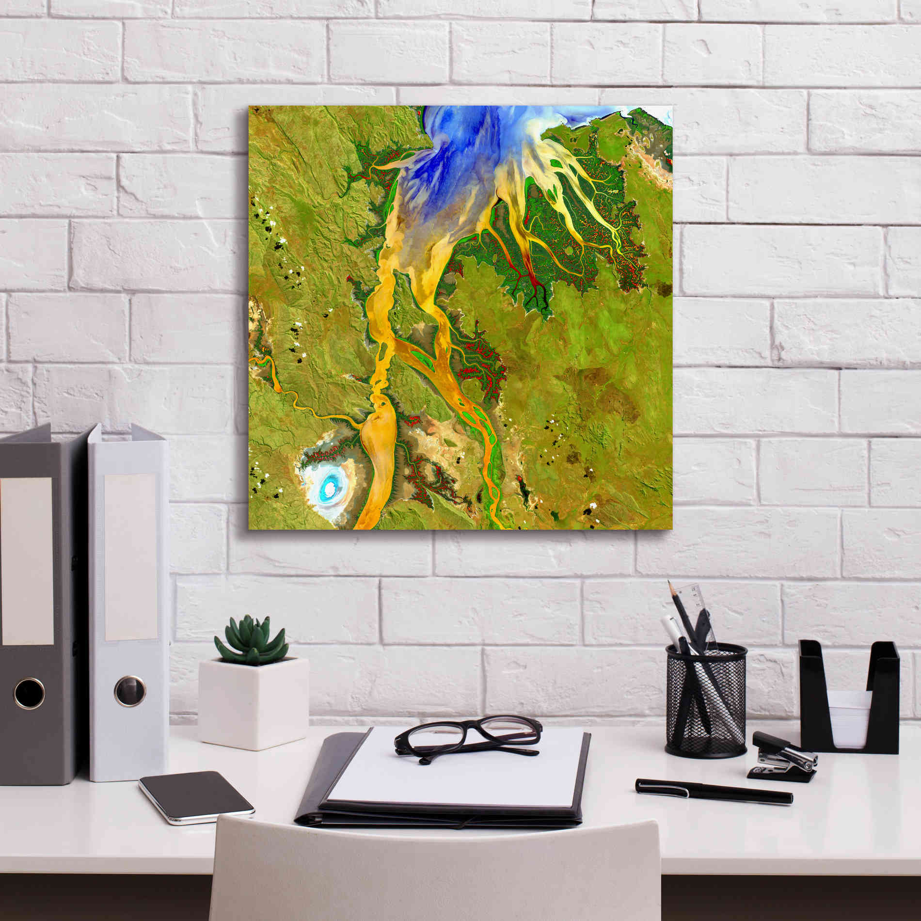 'Earth as Art: Nature's Patterns,' Canvas Wall Art,18 x 18