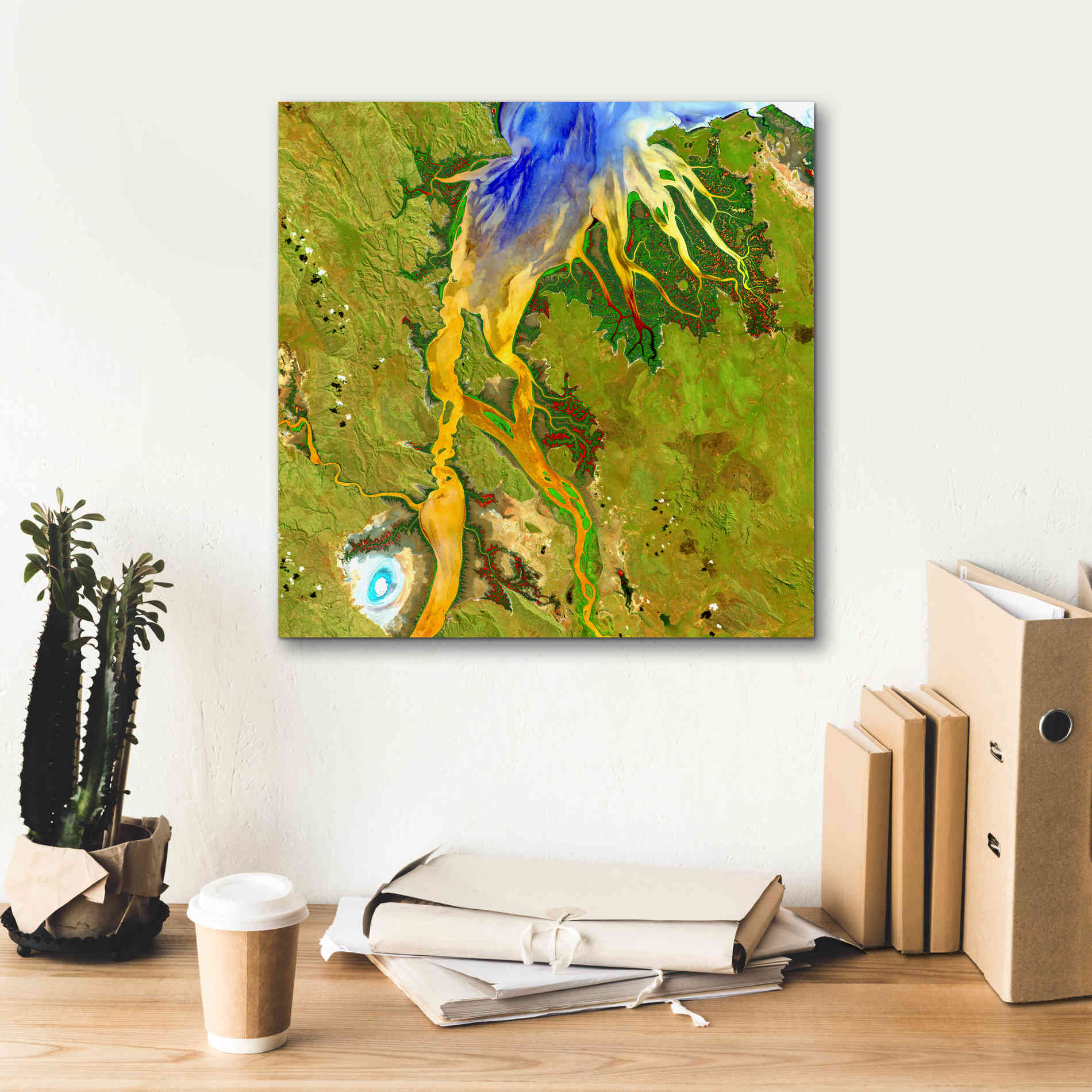 'Earth as Art: Nature's Patterns,' Canvas Wall Art,18 x 18