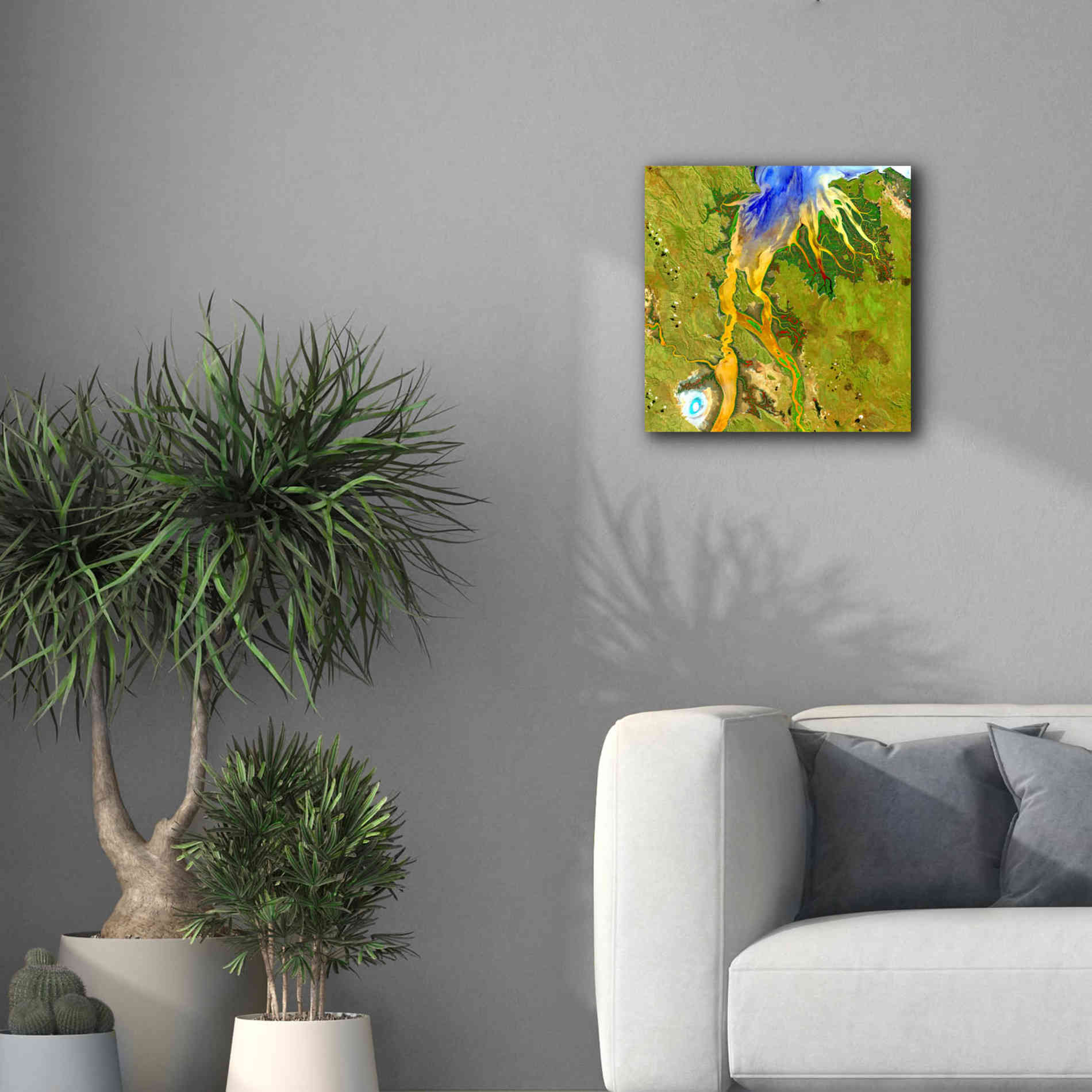 'Earth as Art: Nature's Patterns,' Canvas Wall Art,18 x 18