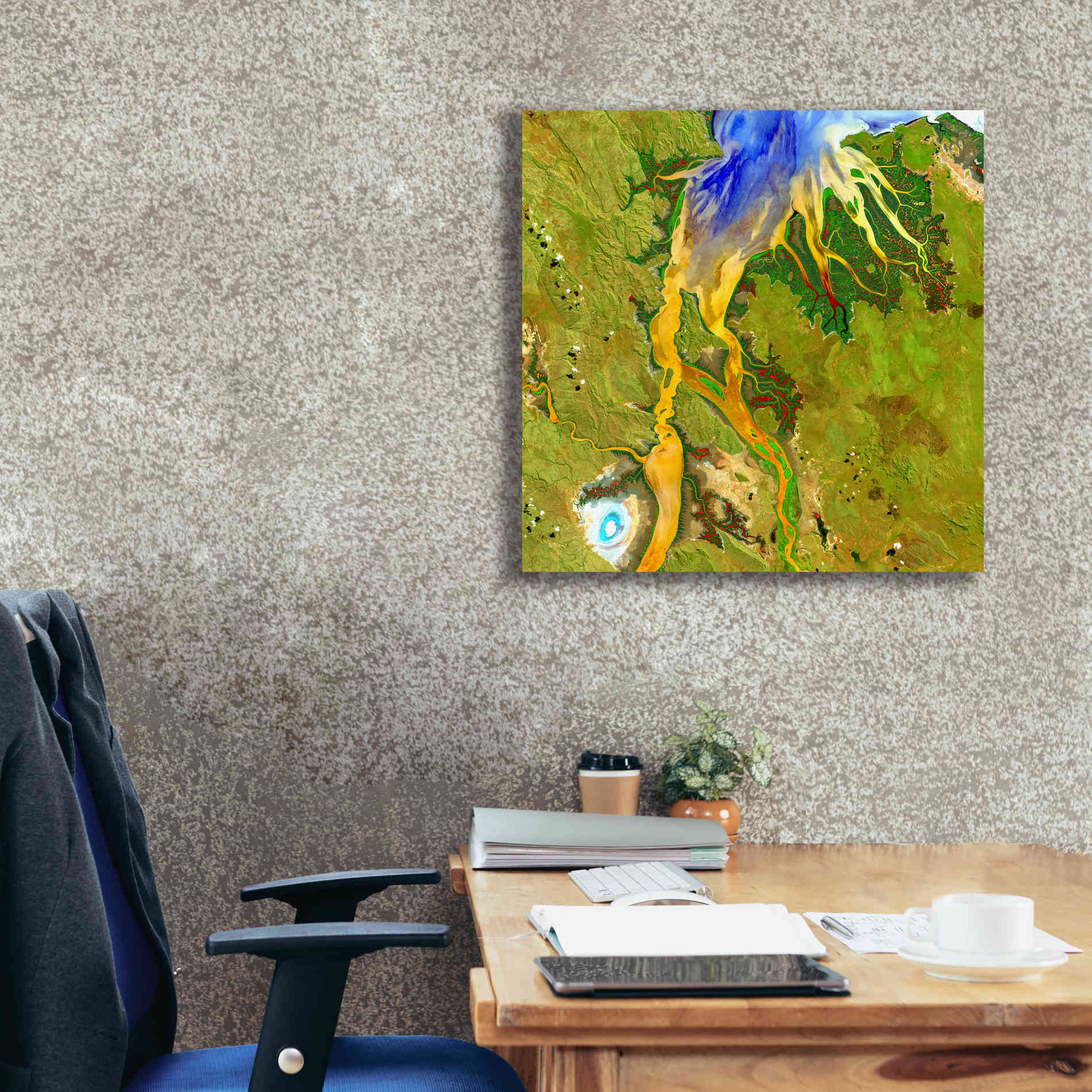 'Earth as Art: Nature's Patterns,' Canvas Wall Art,26 x 26