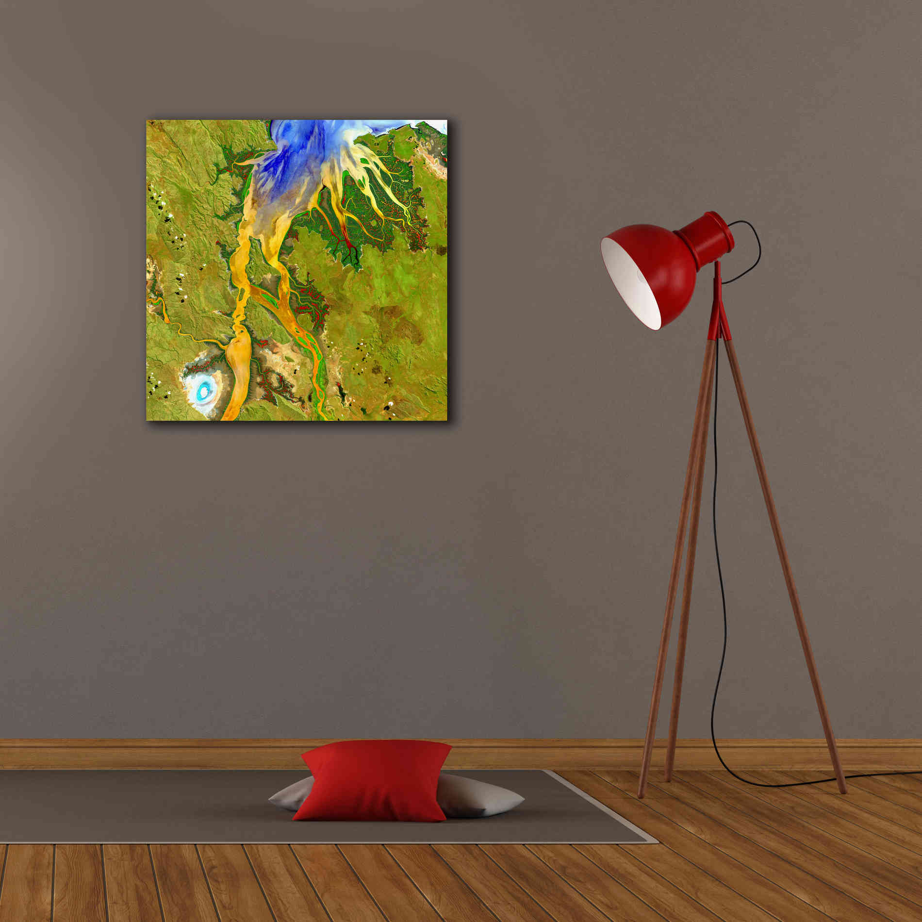 'Earth as Art: Nature's Patterns,' Canvas Wall Art,26 x 26
