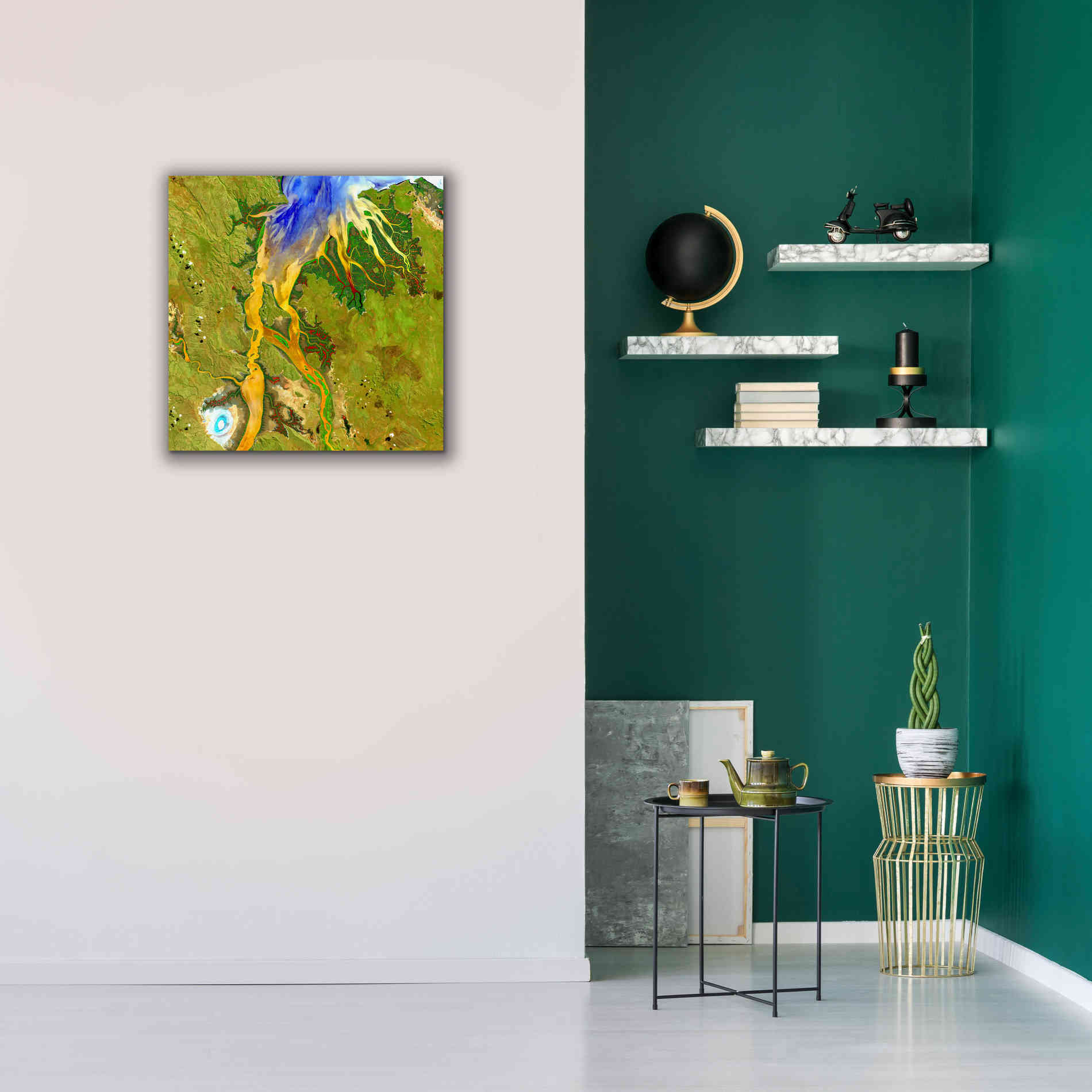 'Earth as Art: Nature's Patterns,' Canvas Wall Art,26 x 26